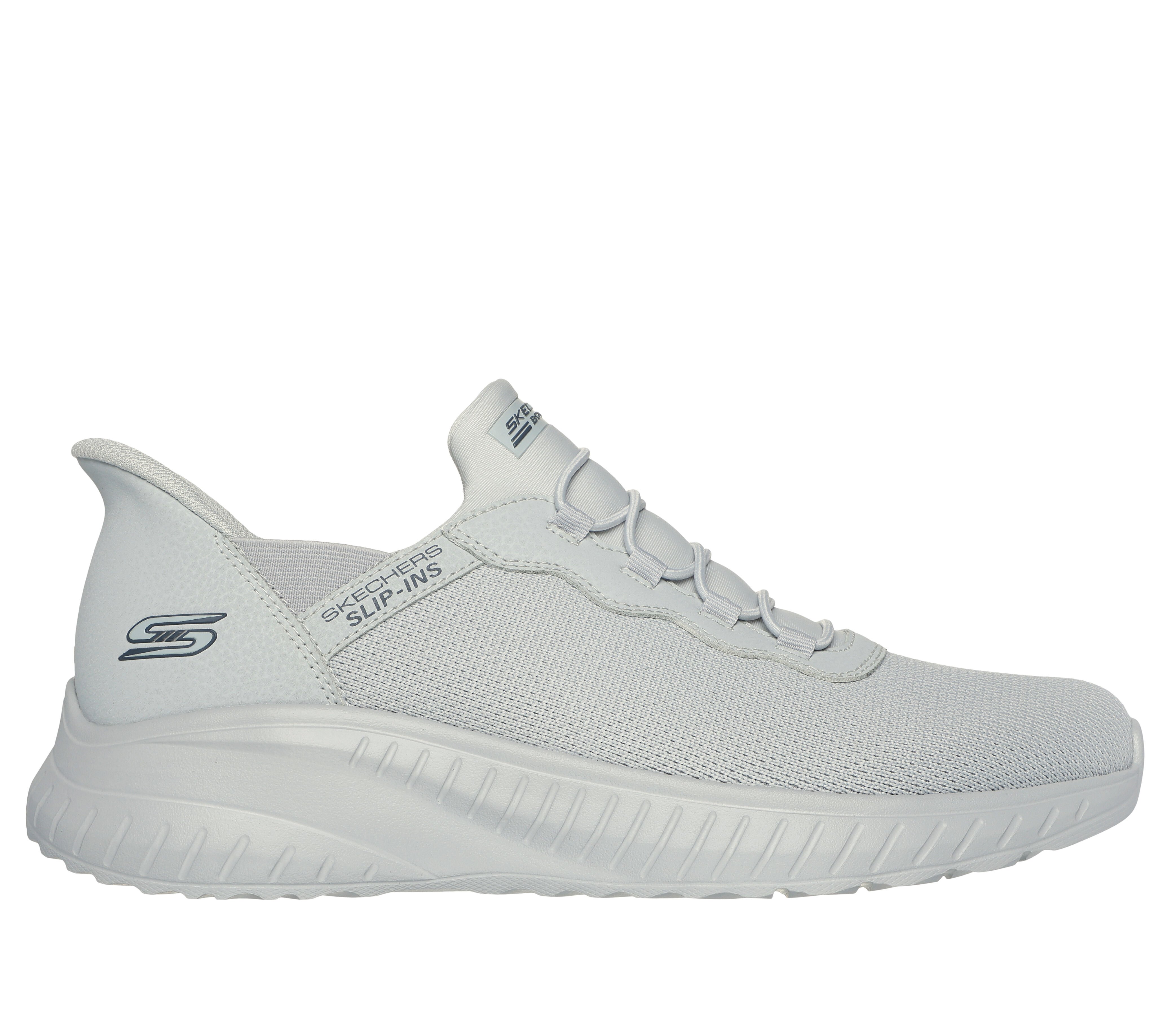 Skechers grey clearance slip on shoes