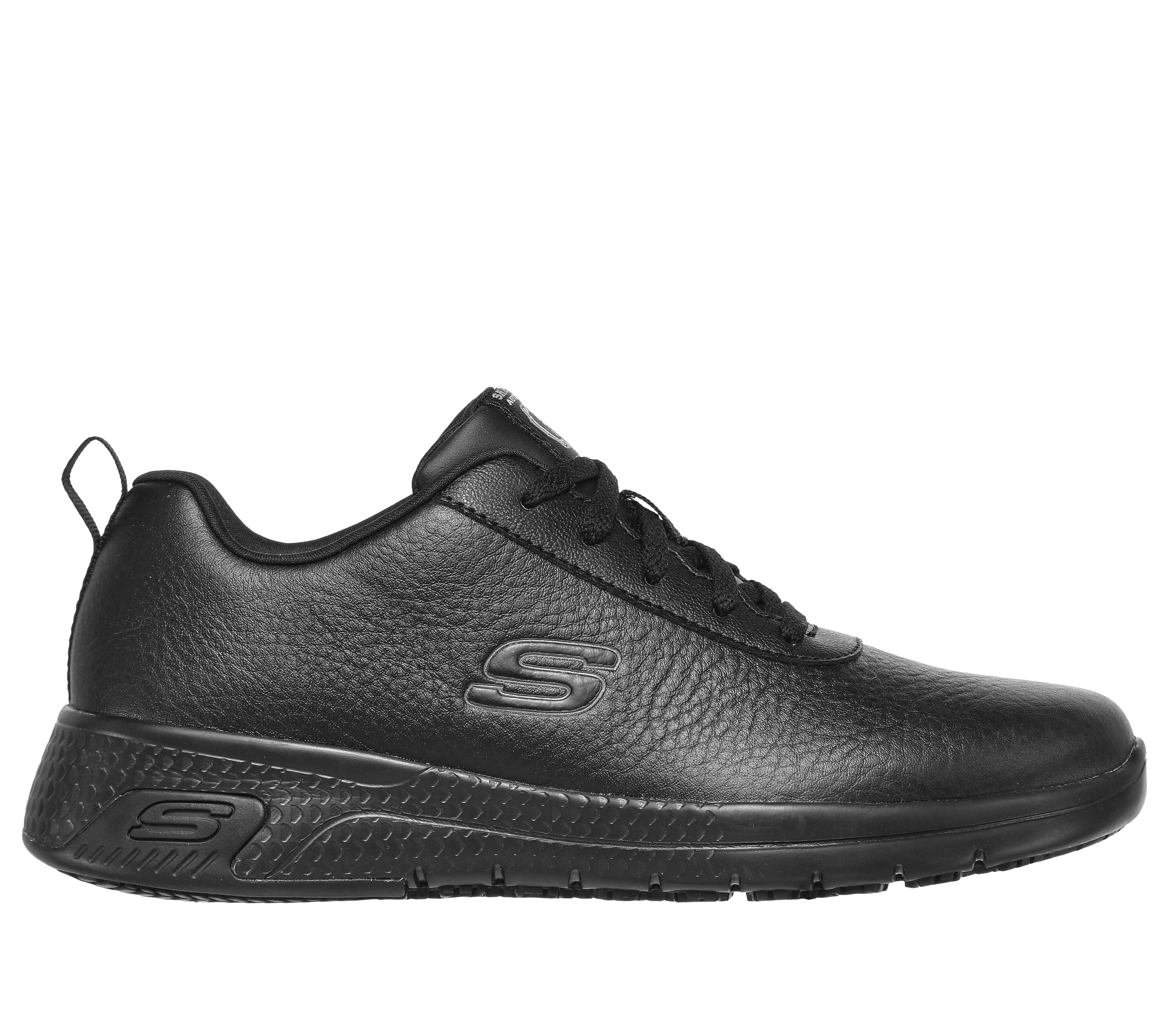 skechers leather work shoes