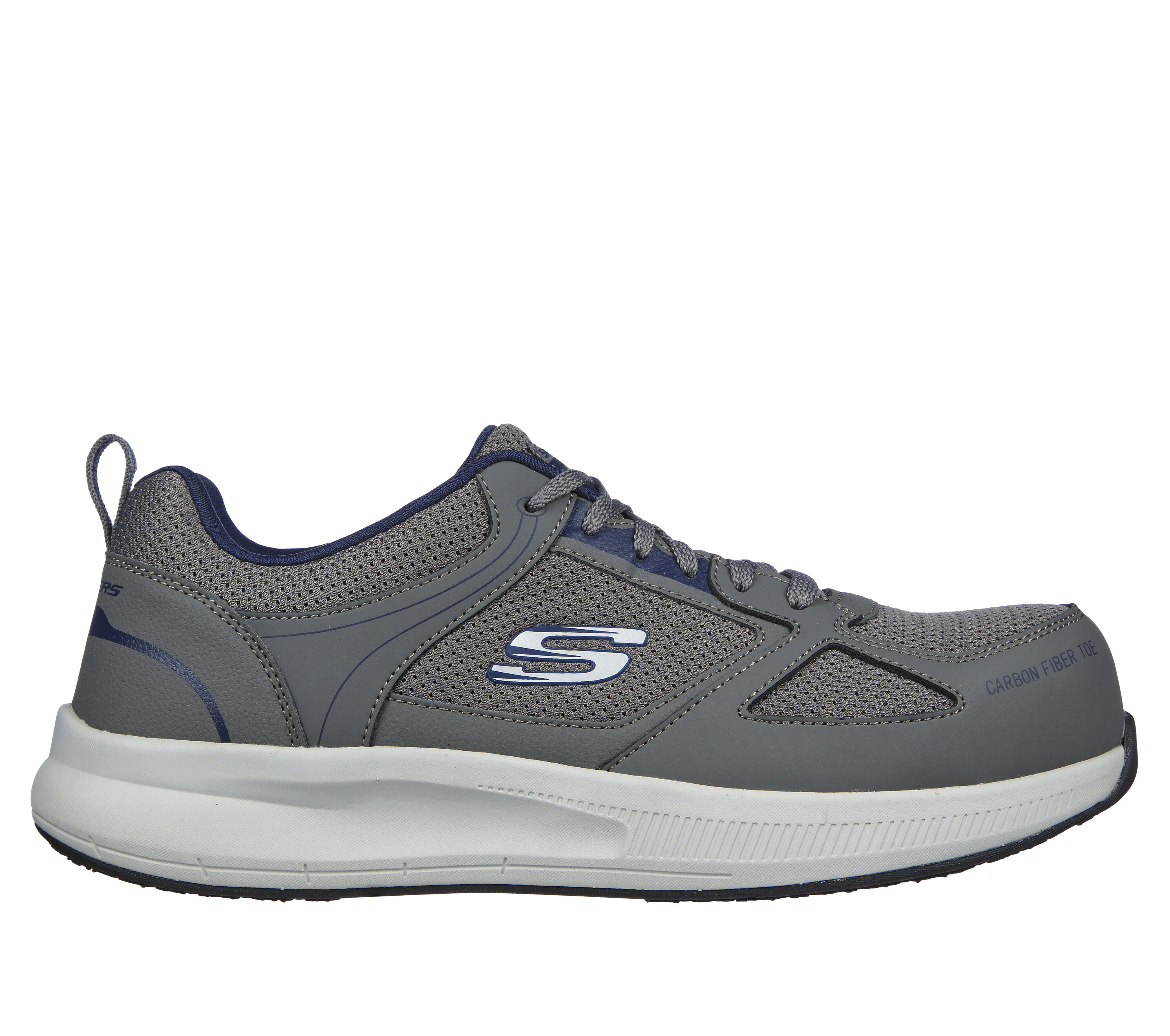 Skechers Work Pulser SR Carbon Fiber Toe Men's Shoes Gray/Navy : 11 D - Medium