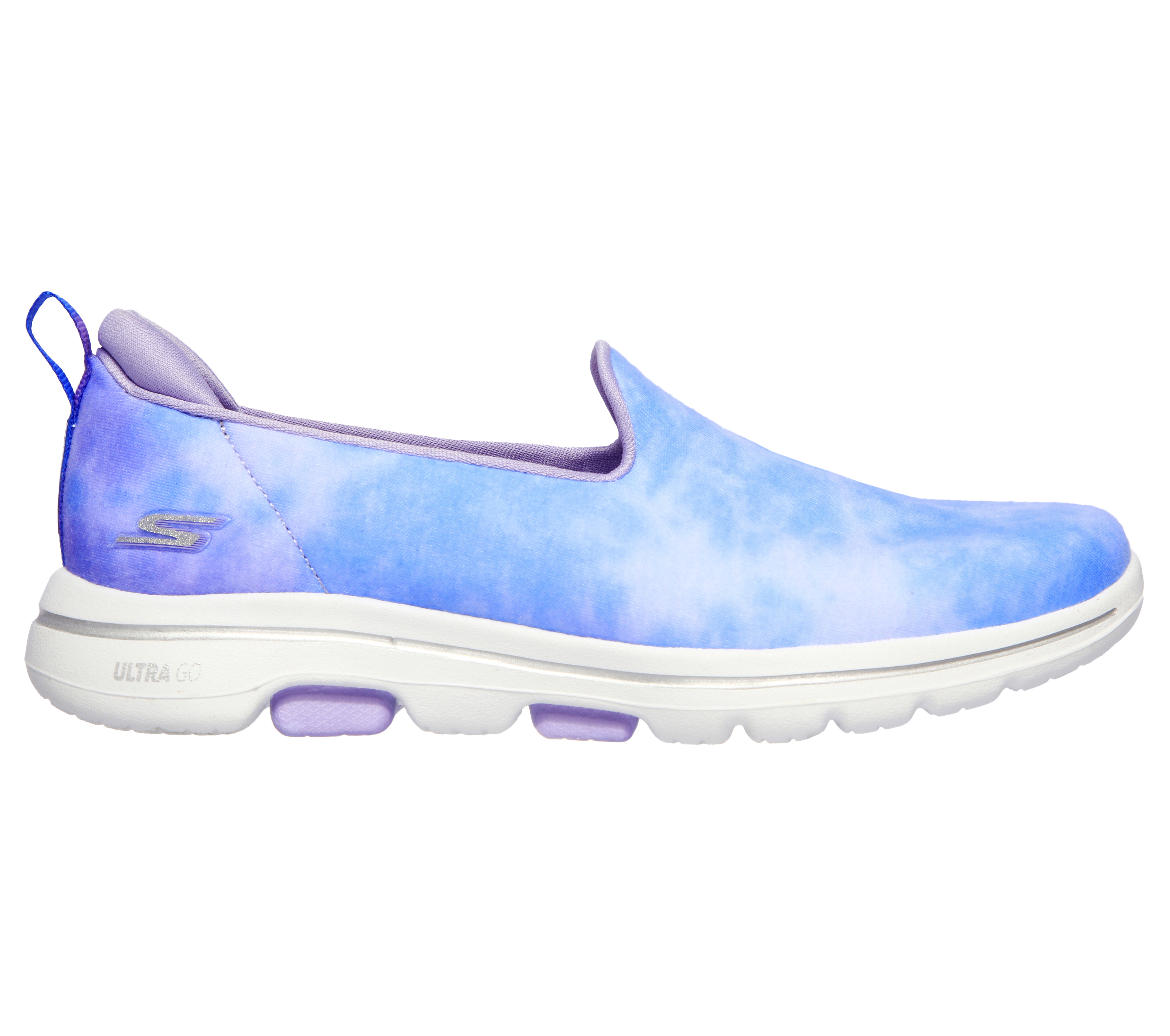 purple skechers slip on