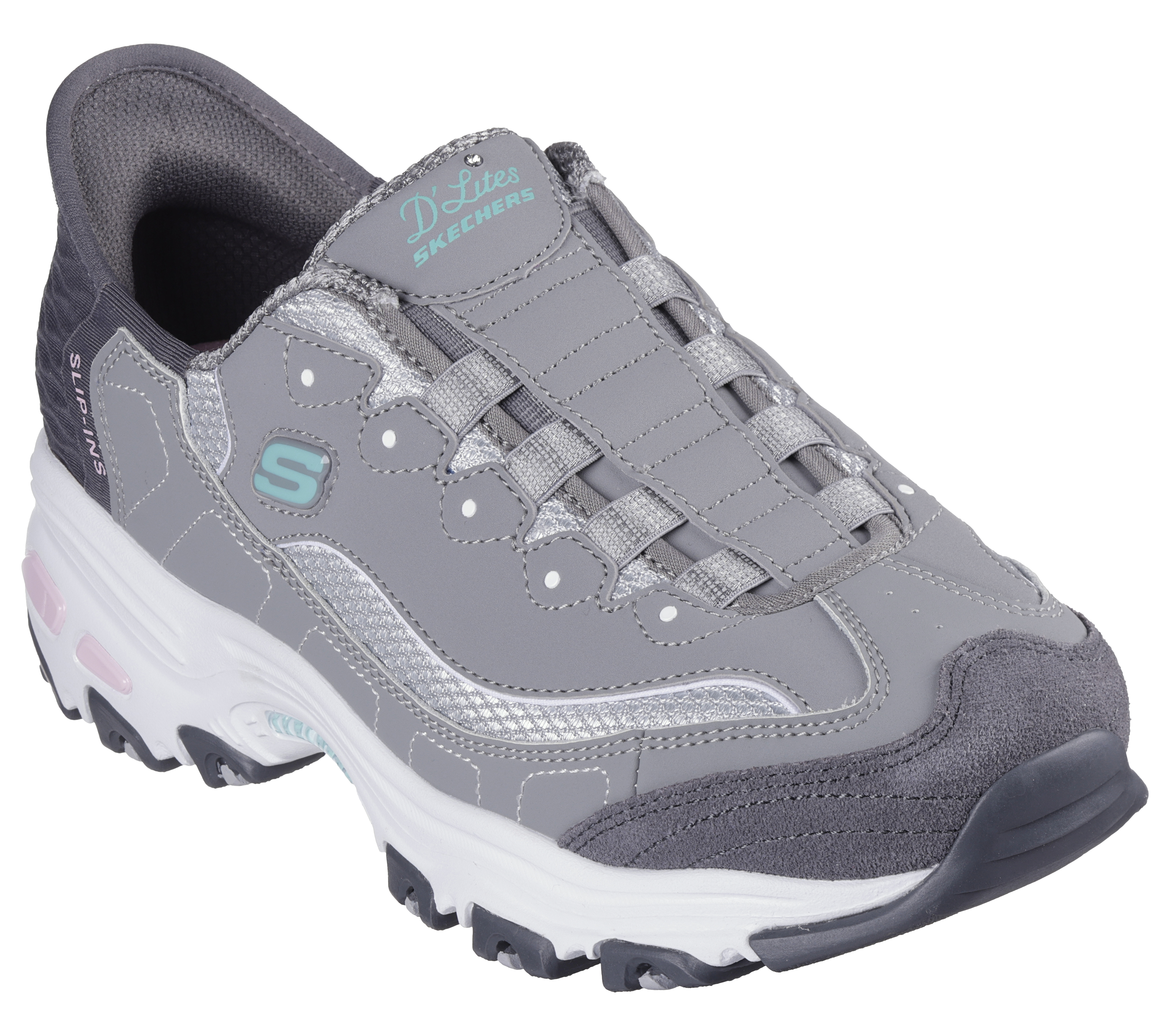 Skechers d'lites gray discount