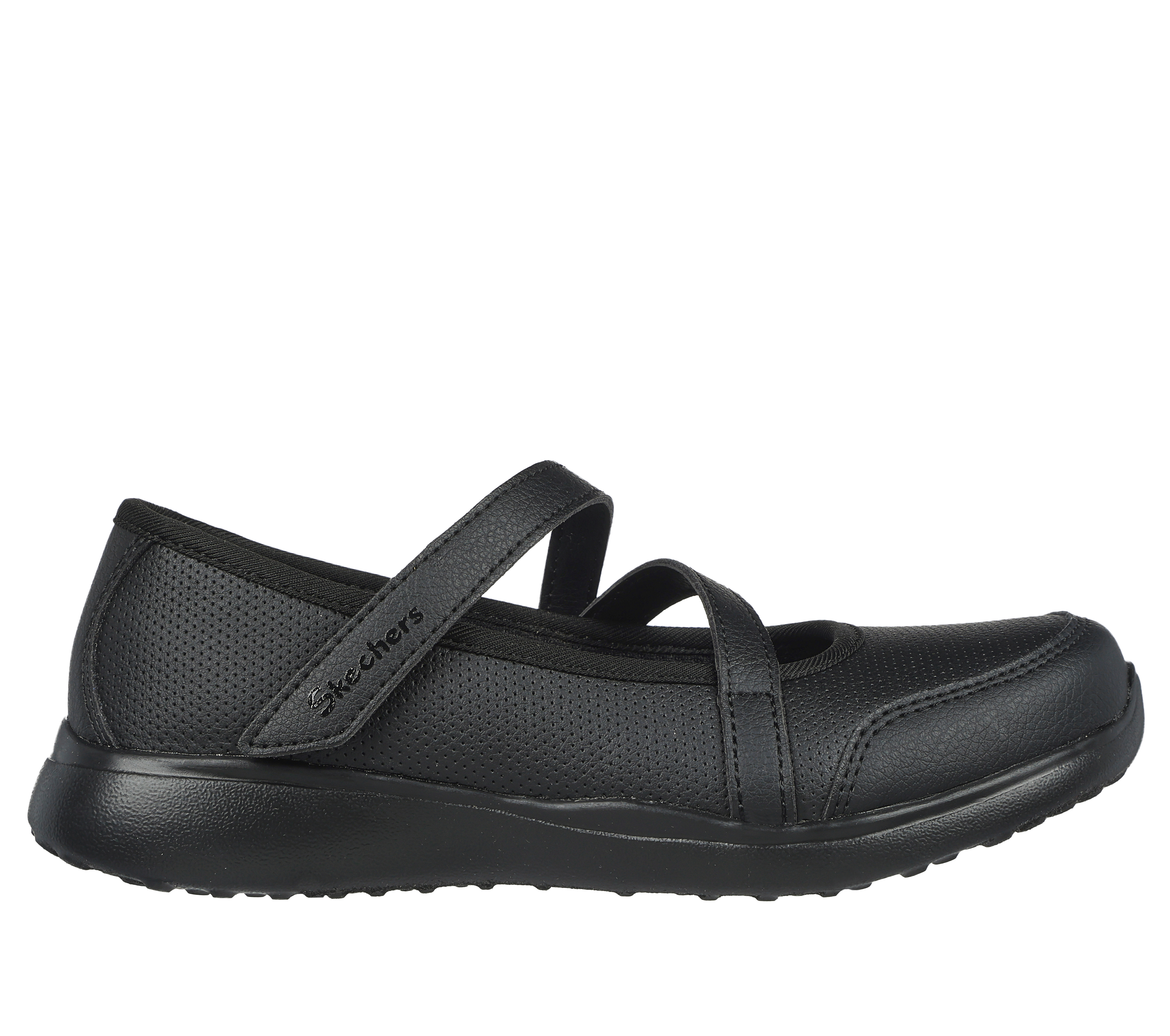 Skechers Girl's Microstrides - School Bus Kicks Shoes Size 11.0 Black Synthetic/Textile Machine Washable