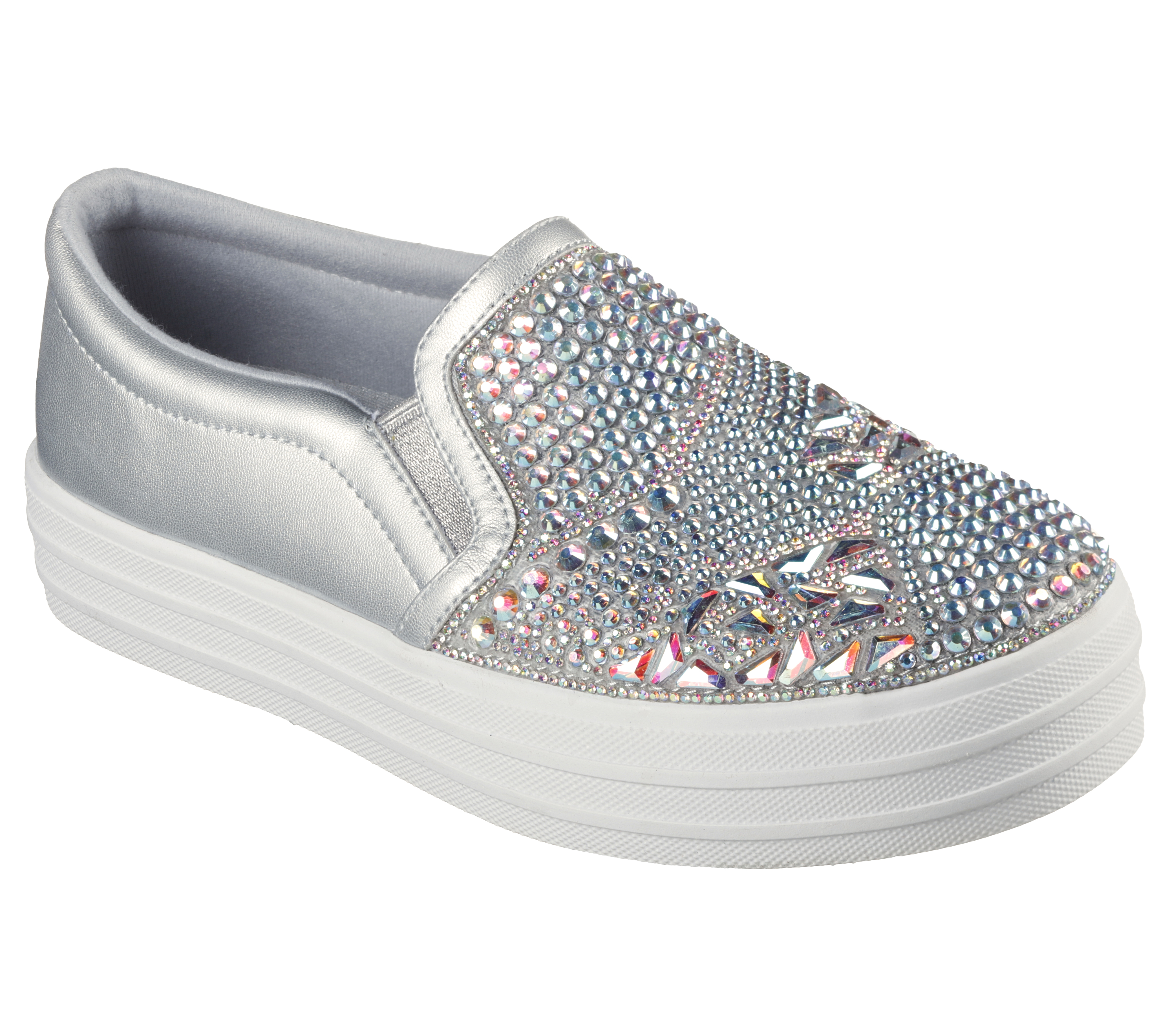 silver skechers women's