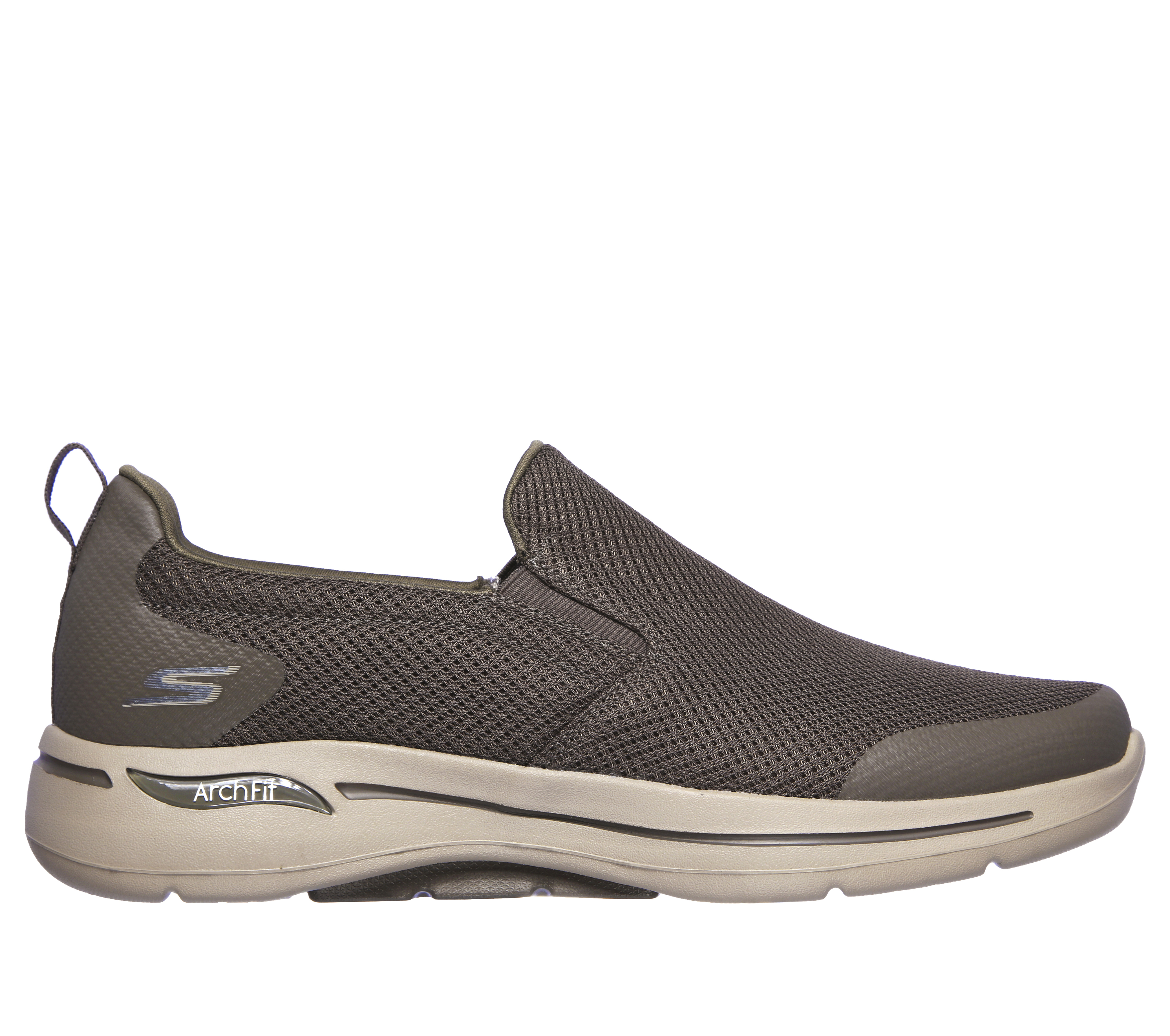 skechers grey slip on shoes