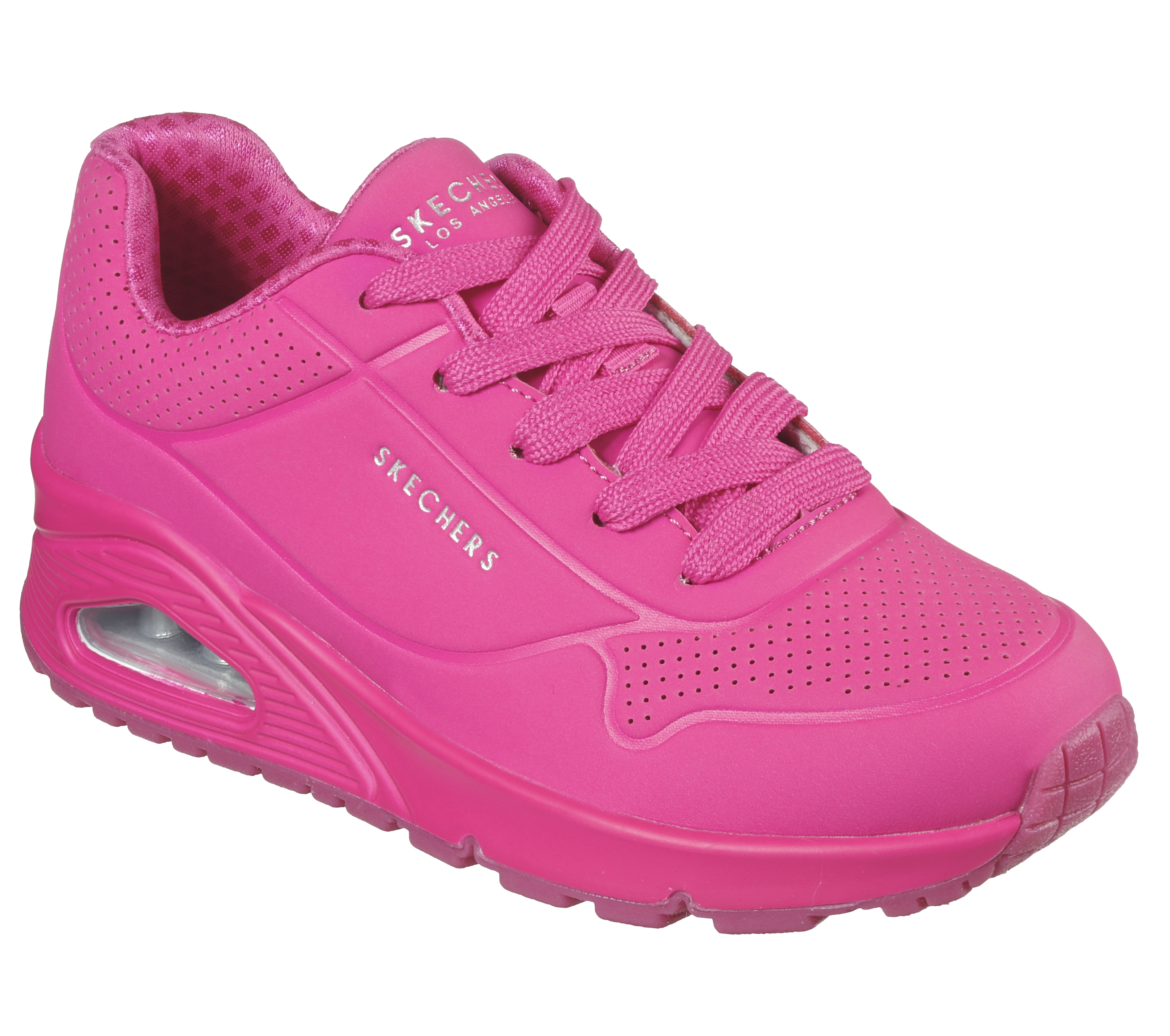 pink and blue skechers