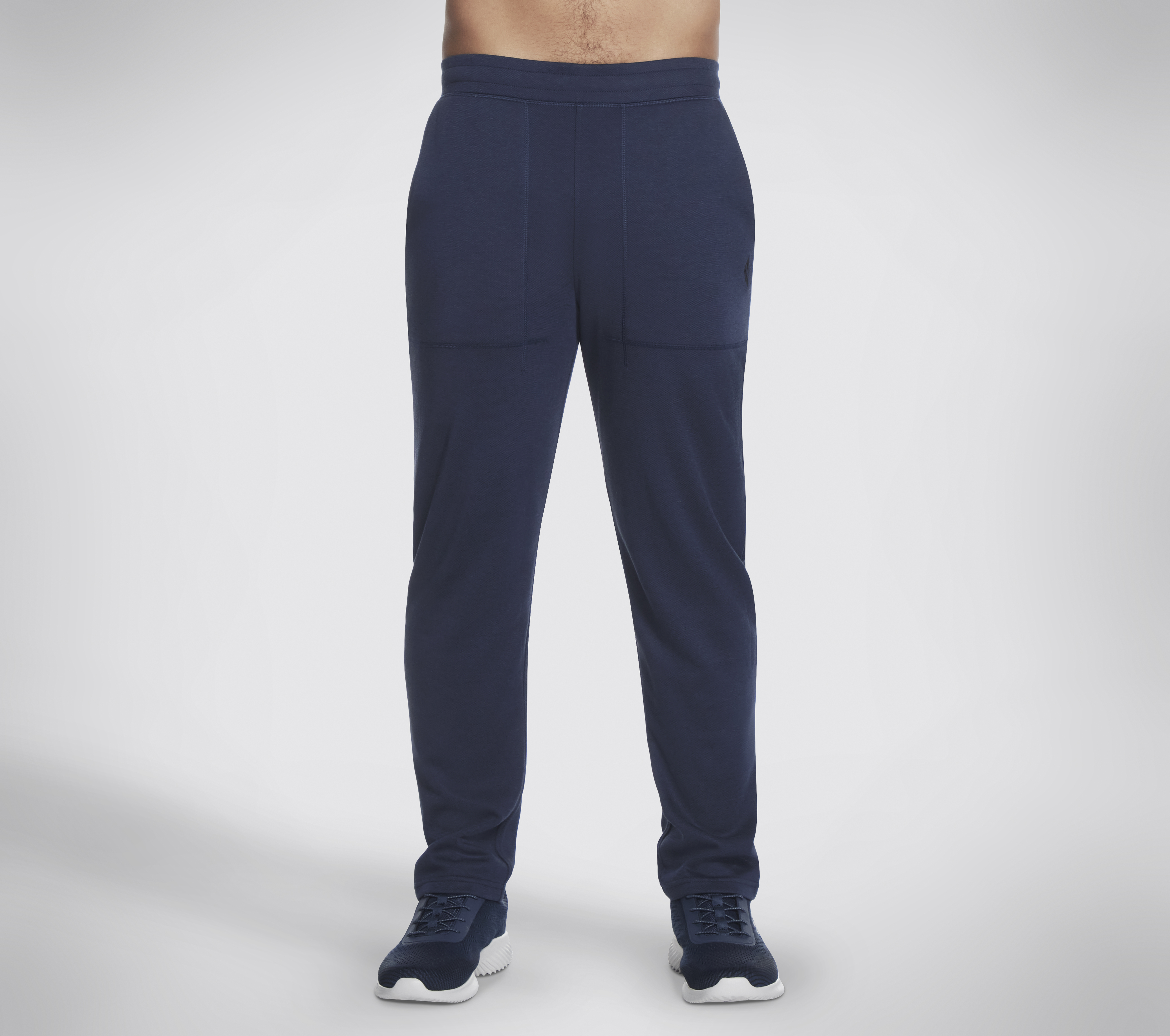 Skechers Men's Apparel GOknit Pique Lounge Pants Size Small Navy Cotton/Polyester