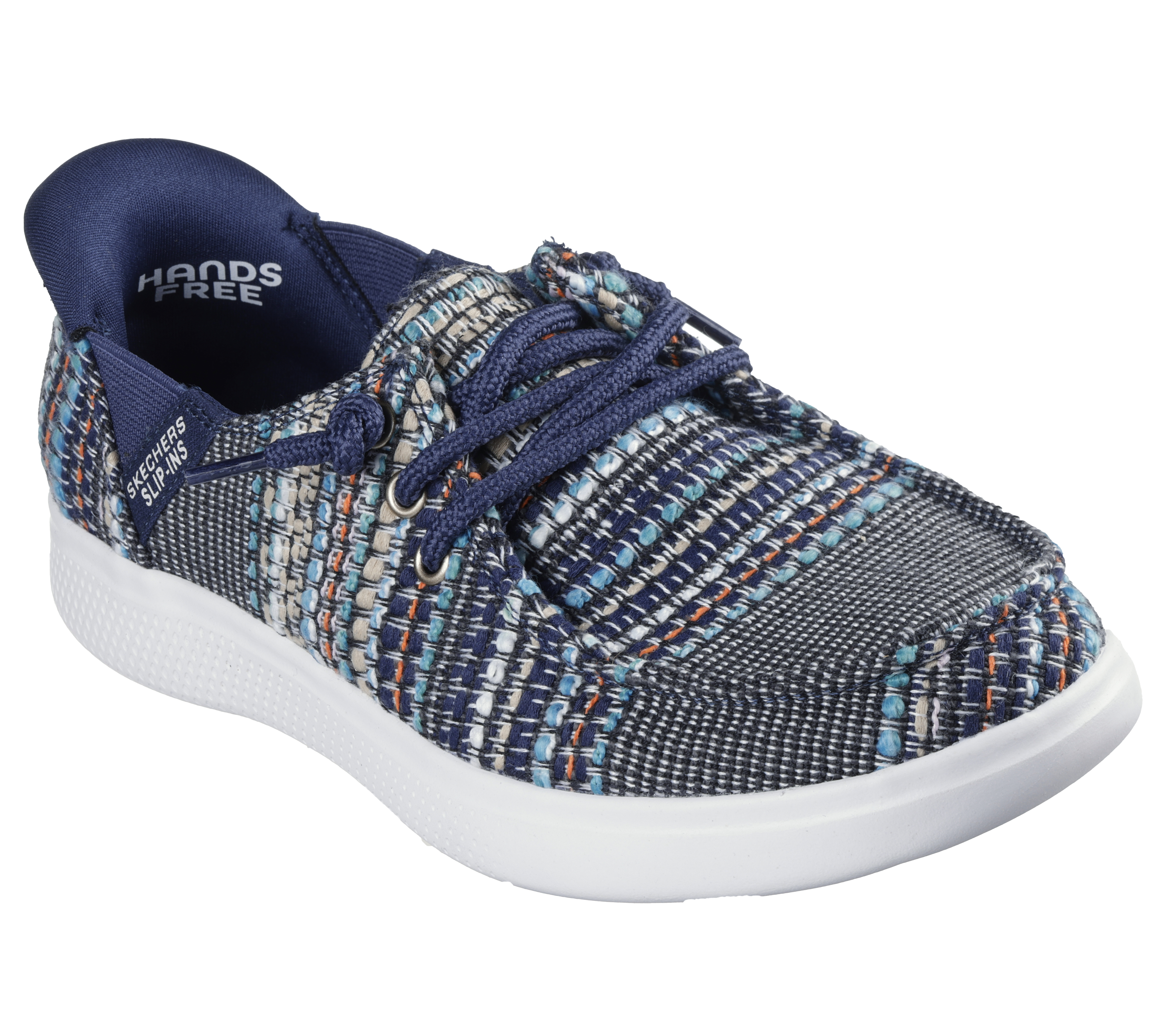 Skechers Women s Slip ins Bobs Skip Cute August Air Slip On Shoes Size 5.5 Navy Textile Metal Vegan Machine Washable