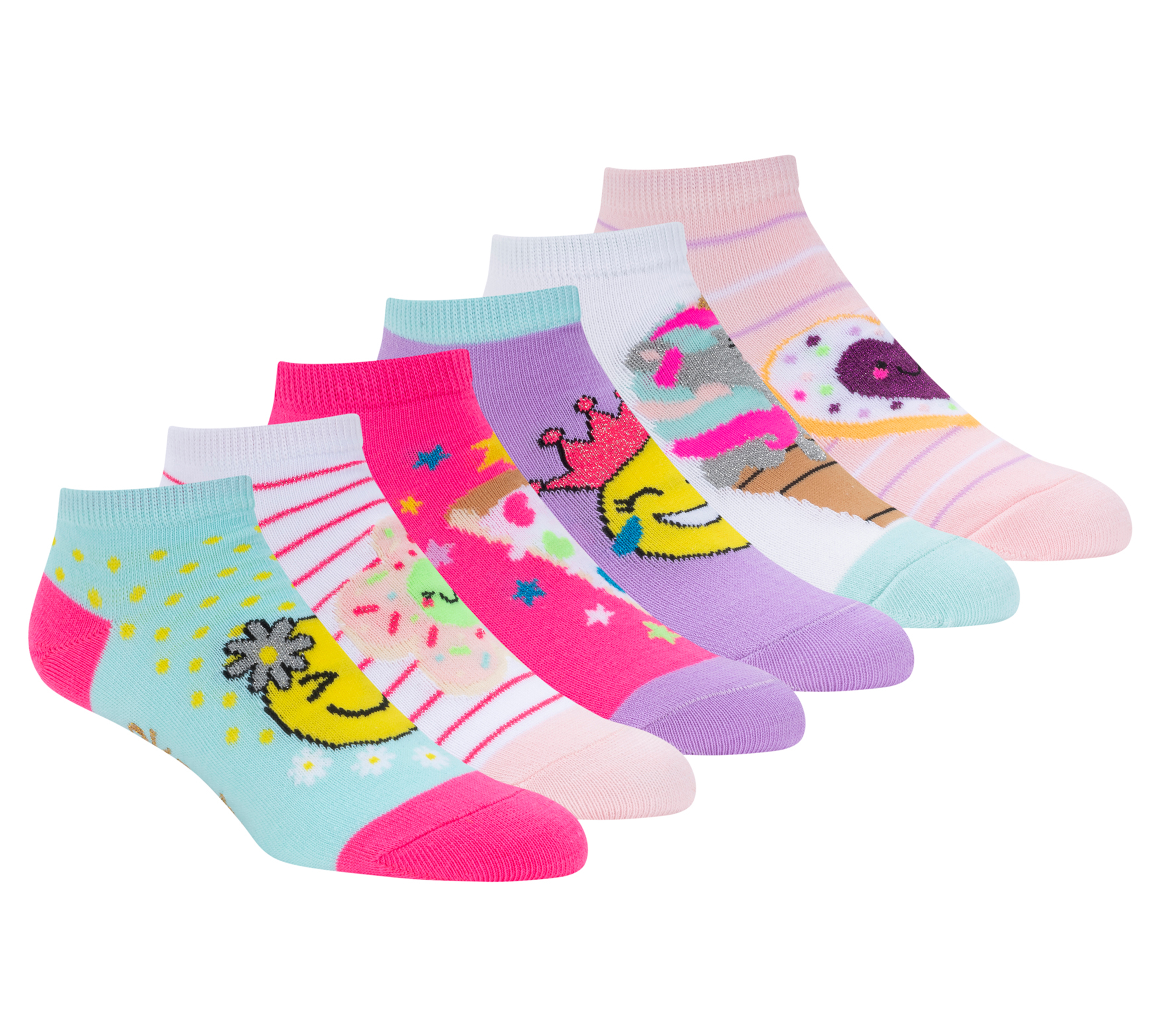 Floral 6 Socks | - SKECHERS Smiley Pack