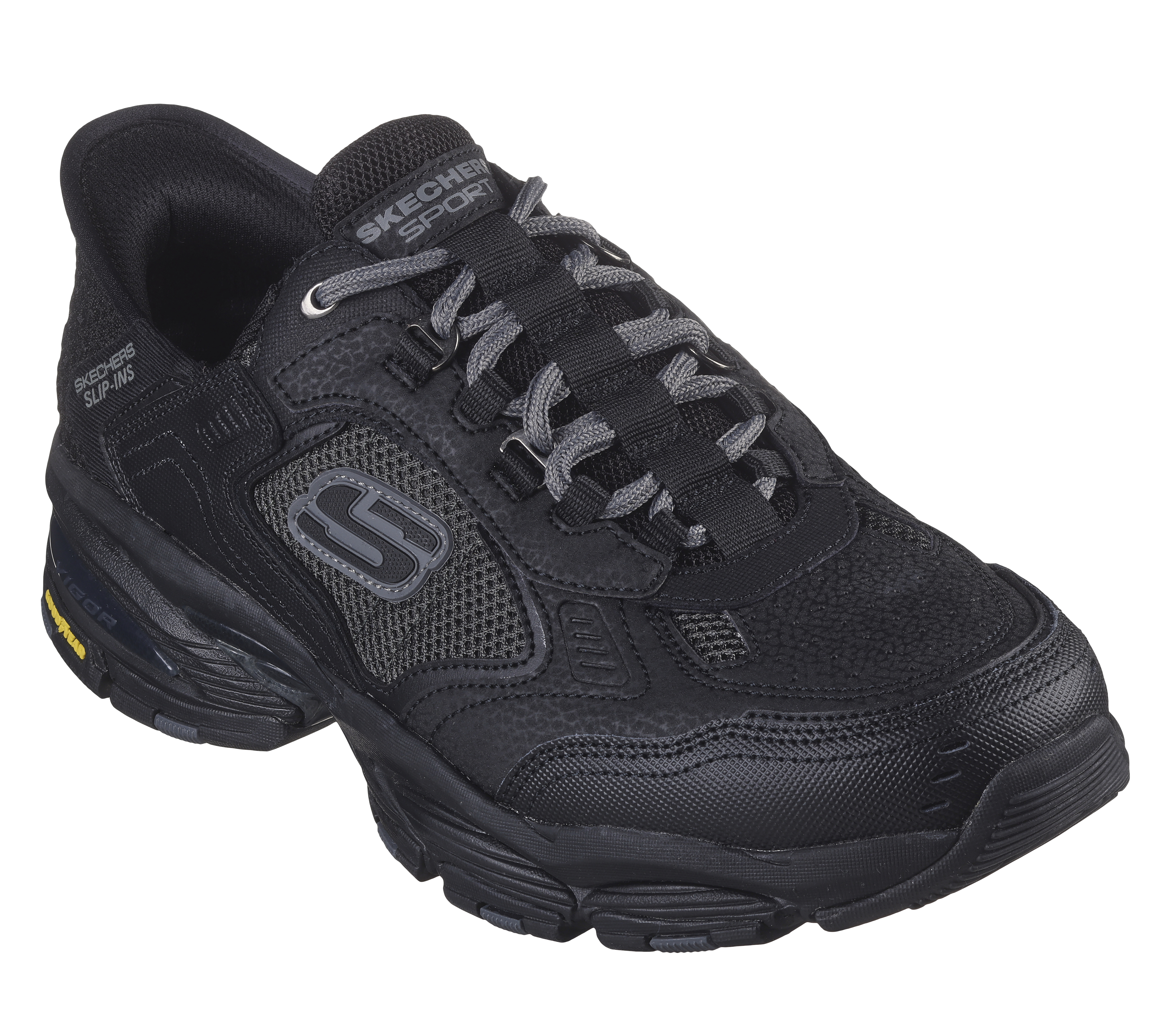 Skechers Men s Slip ins Vigor 3.0 Drafting Sneaker Size 12.0 Black Leather Textile Synthetic