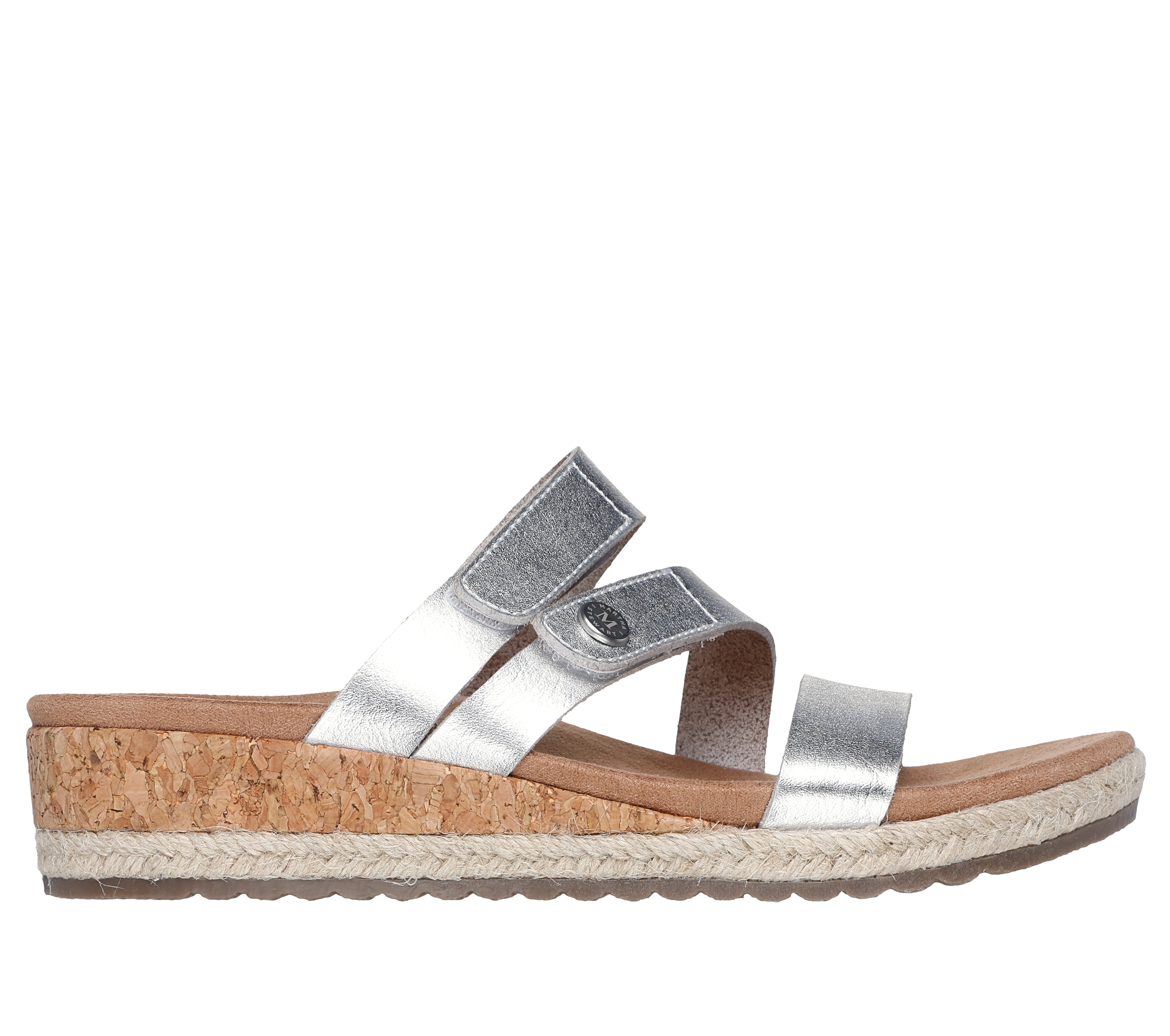 Skechers silver sandals on sale