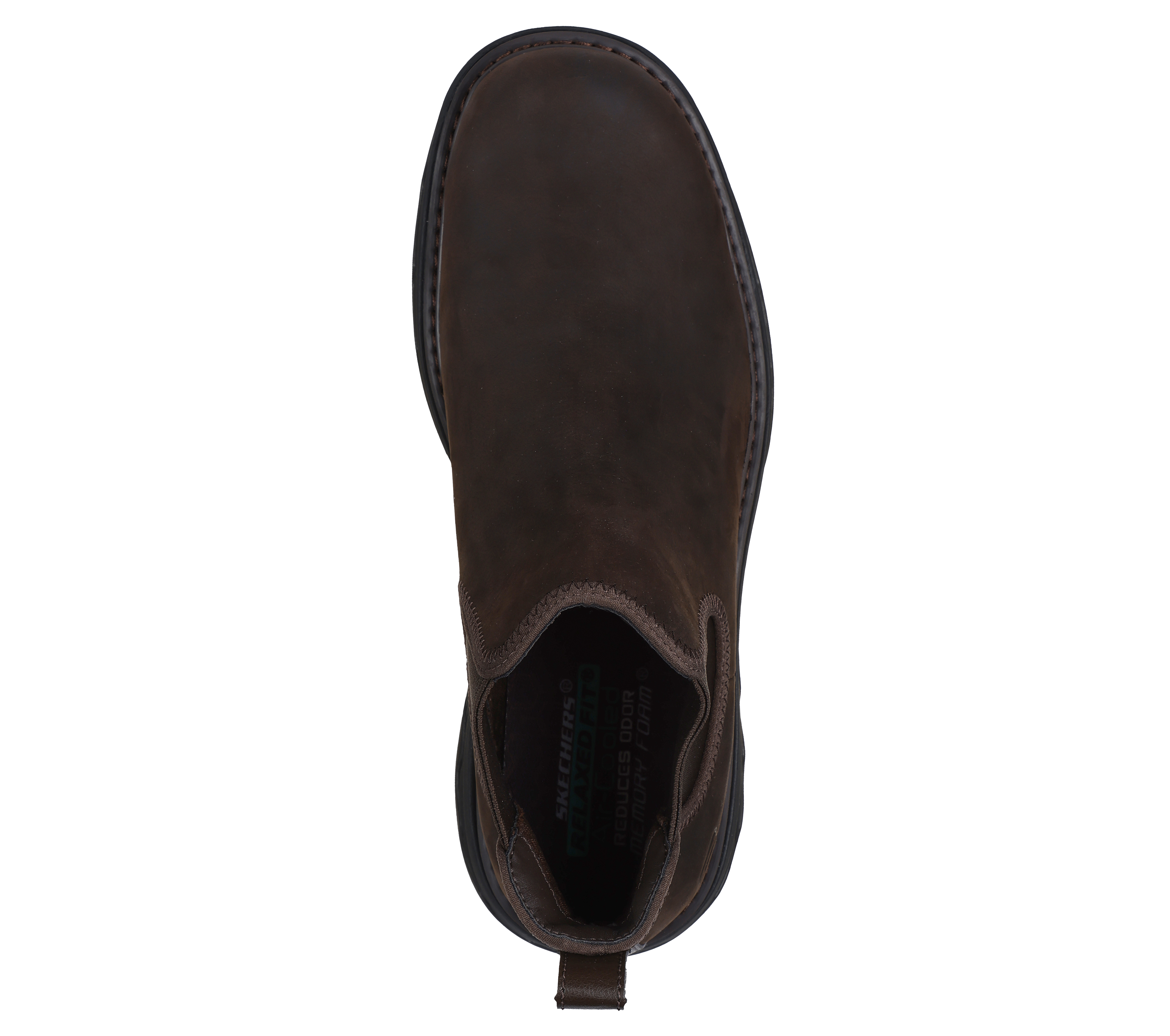 Skechers Men s Relaxed Fit Lockett Heath Boots Size 7.0 Dark Brown Leather Textile Synthetic
