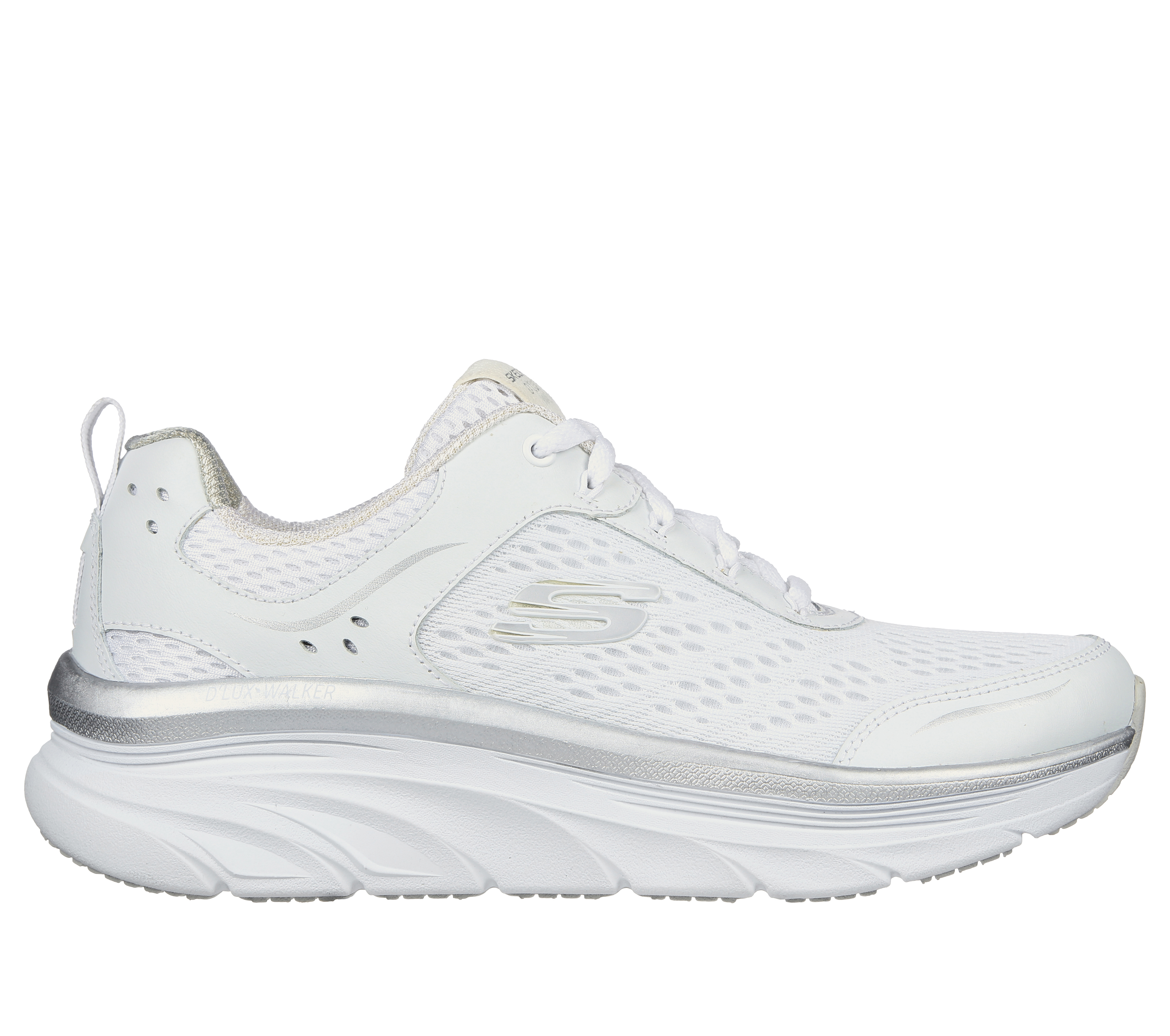 womens white skechers tennis shoes