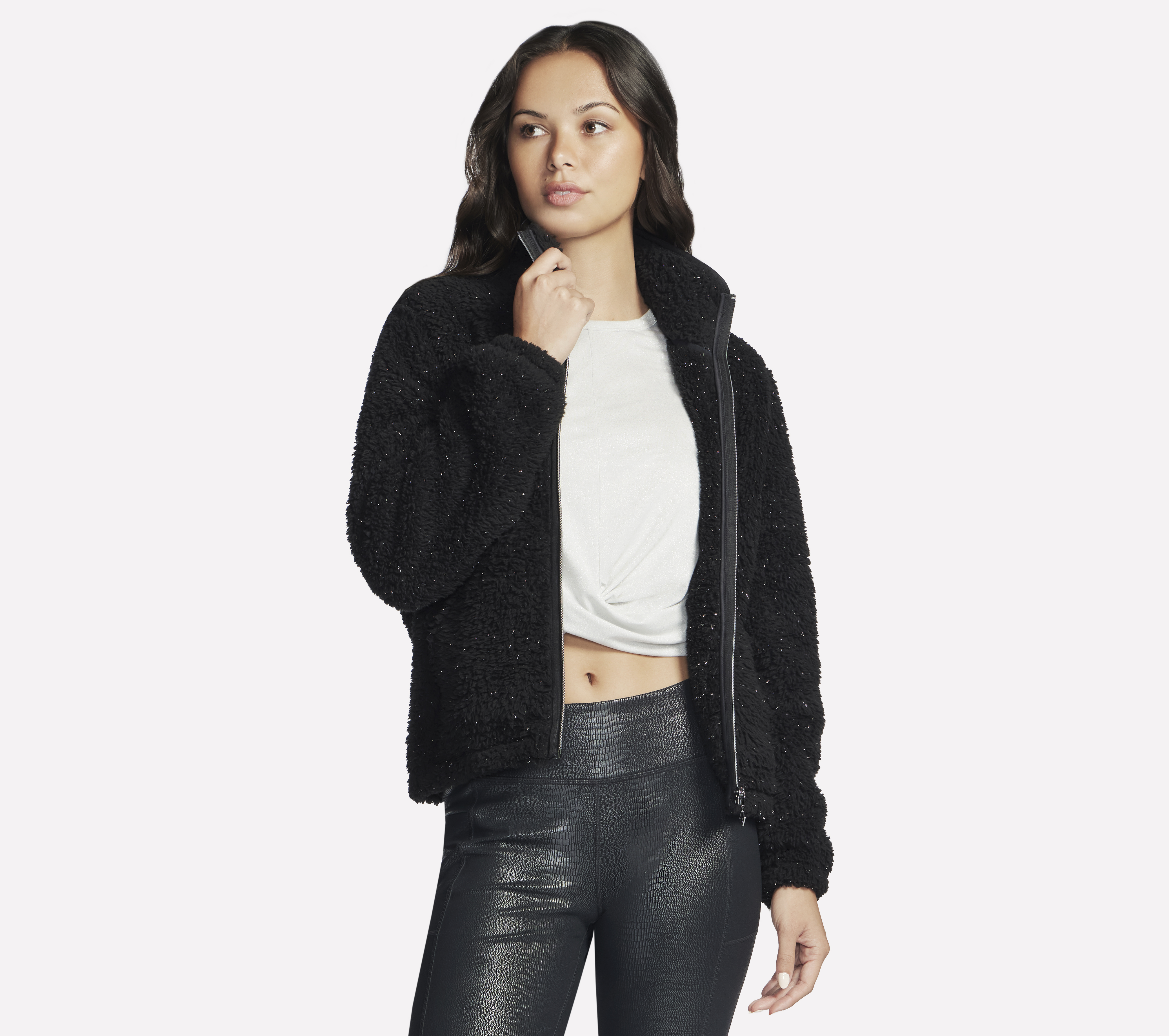 Skechers black jacket cheap