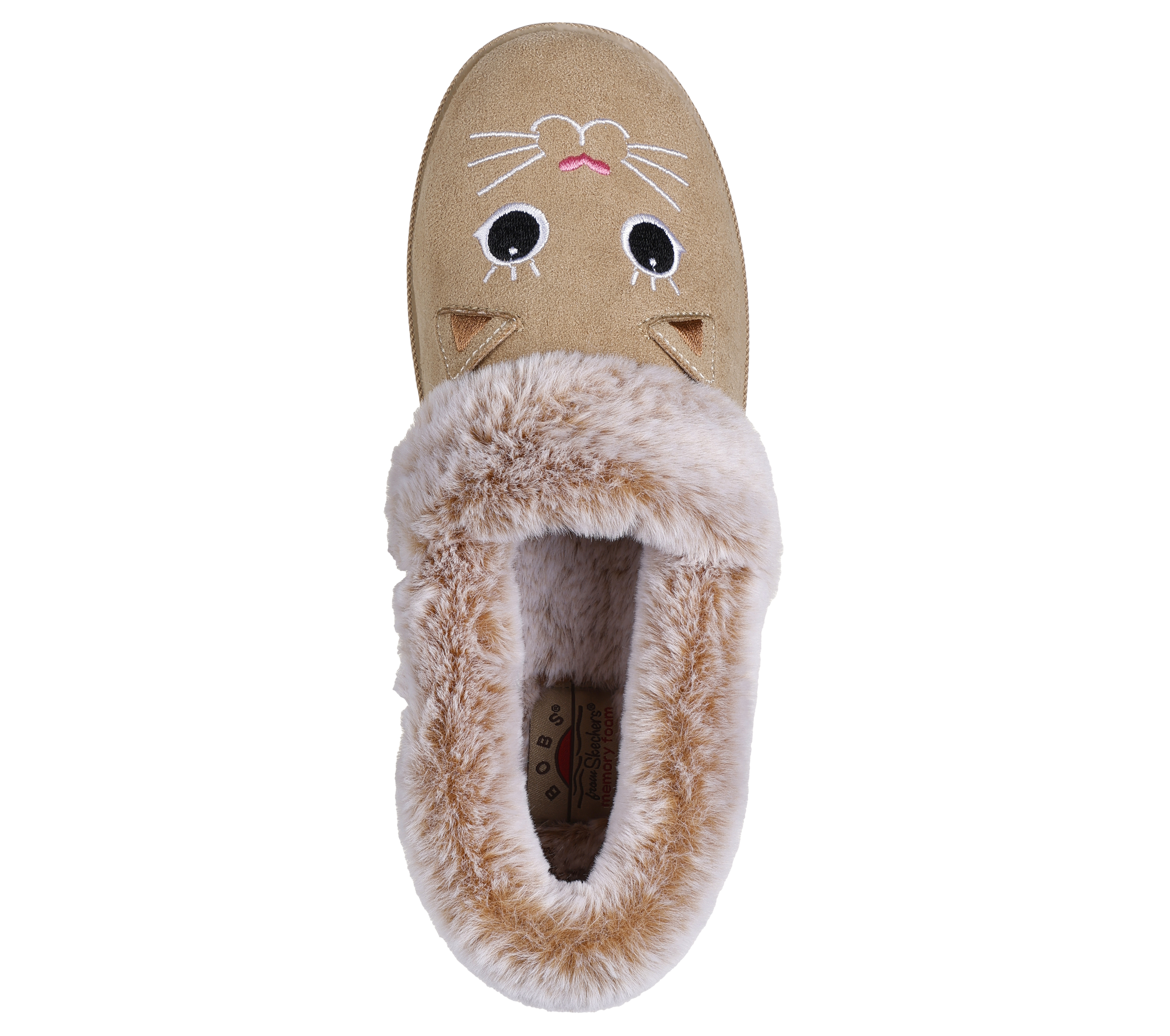 Skechers Women s Bobs Too Cozy Meow Pajamas Slipper Size 8.5 Tan Textile