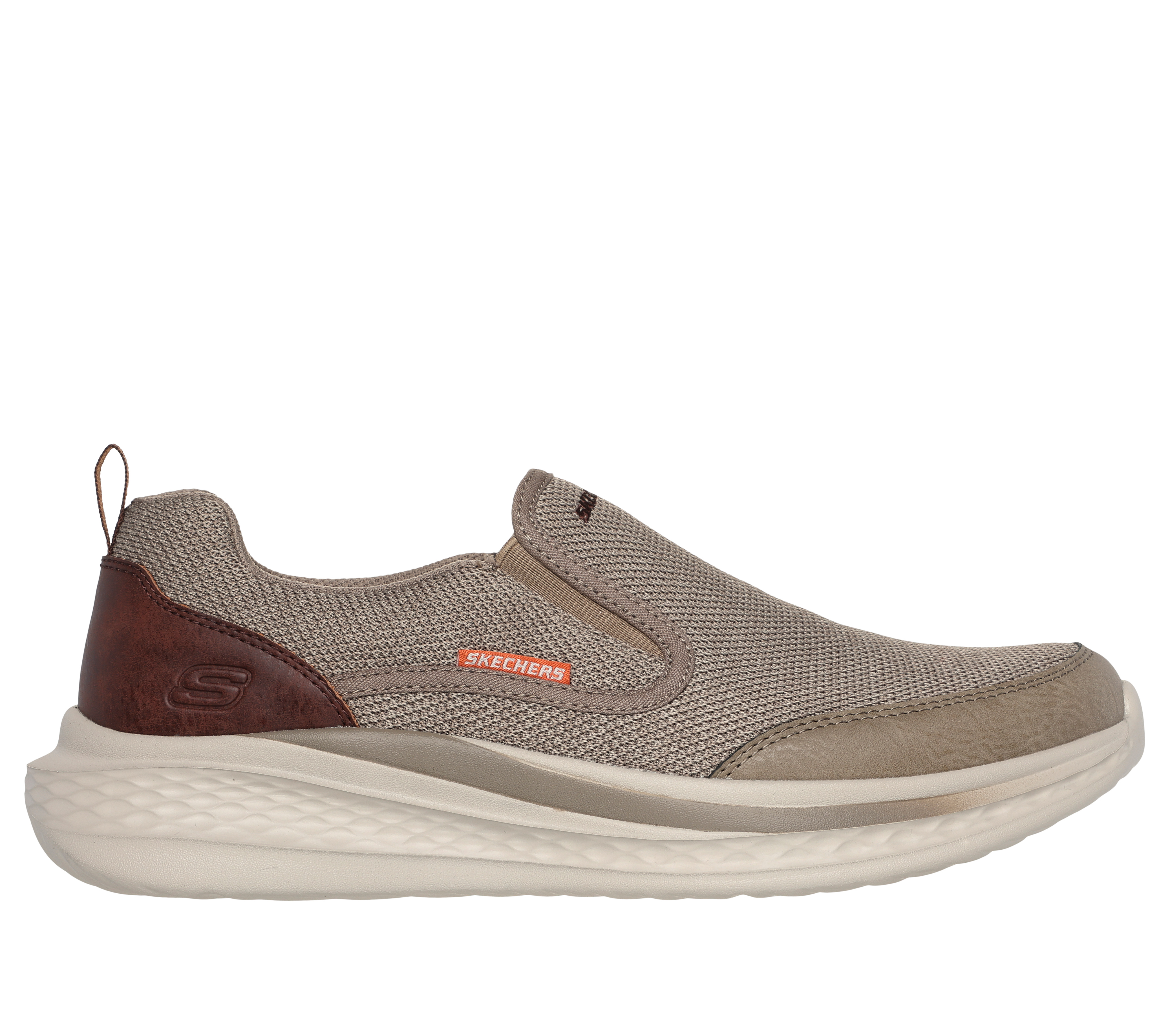 Skechers Men's Relaxed Fit: Slade - Lucan Sneaker Size 7.0 Extra Wide Khaki Textile/Synthetic Vegan Machine Washable
