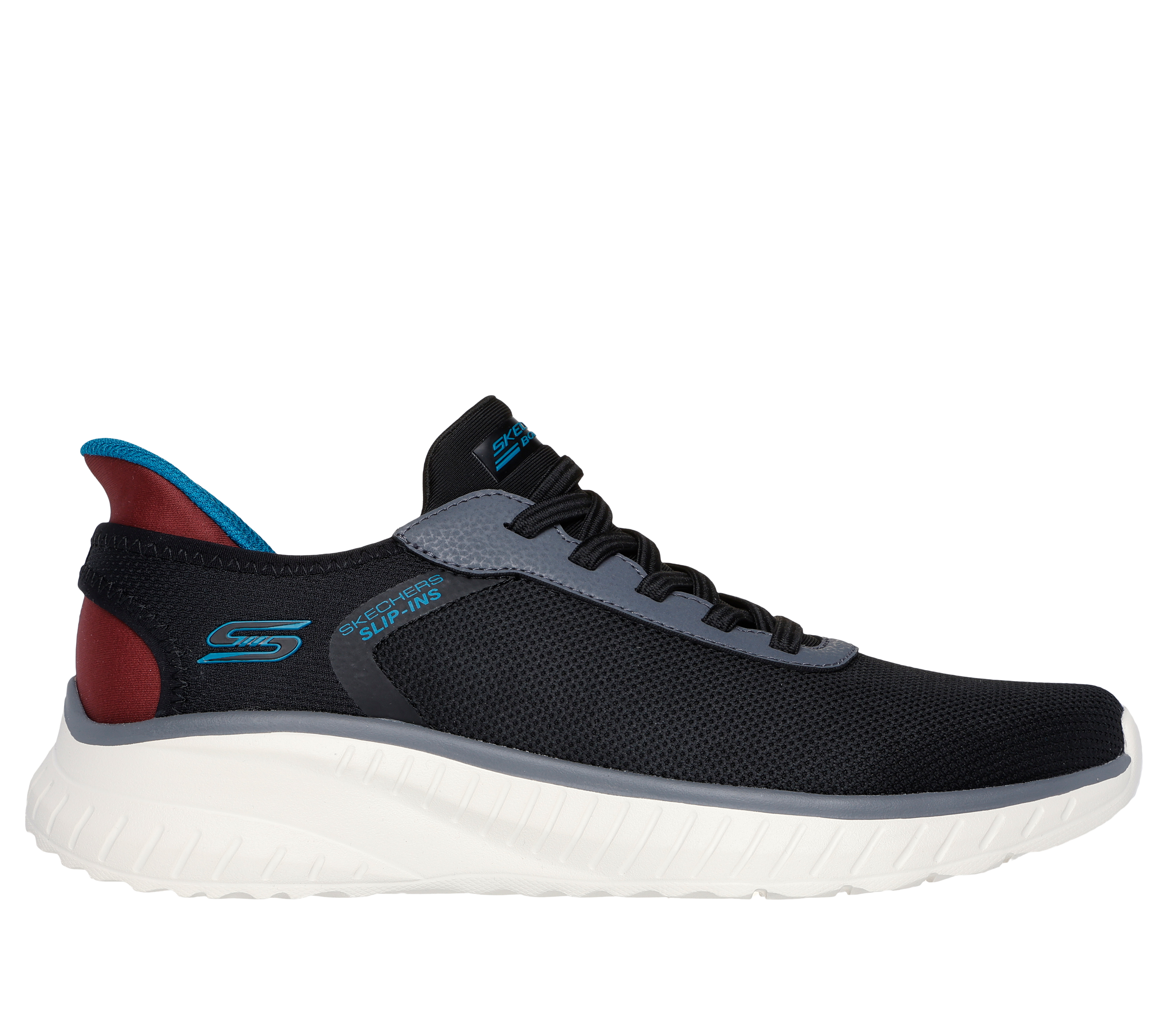 Skechers Men s Slip ins Bobs Sport Squad Chaos Sneaker Size 13.0 Black Textile Synthetic Machine Washable