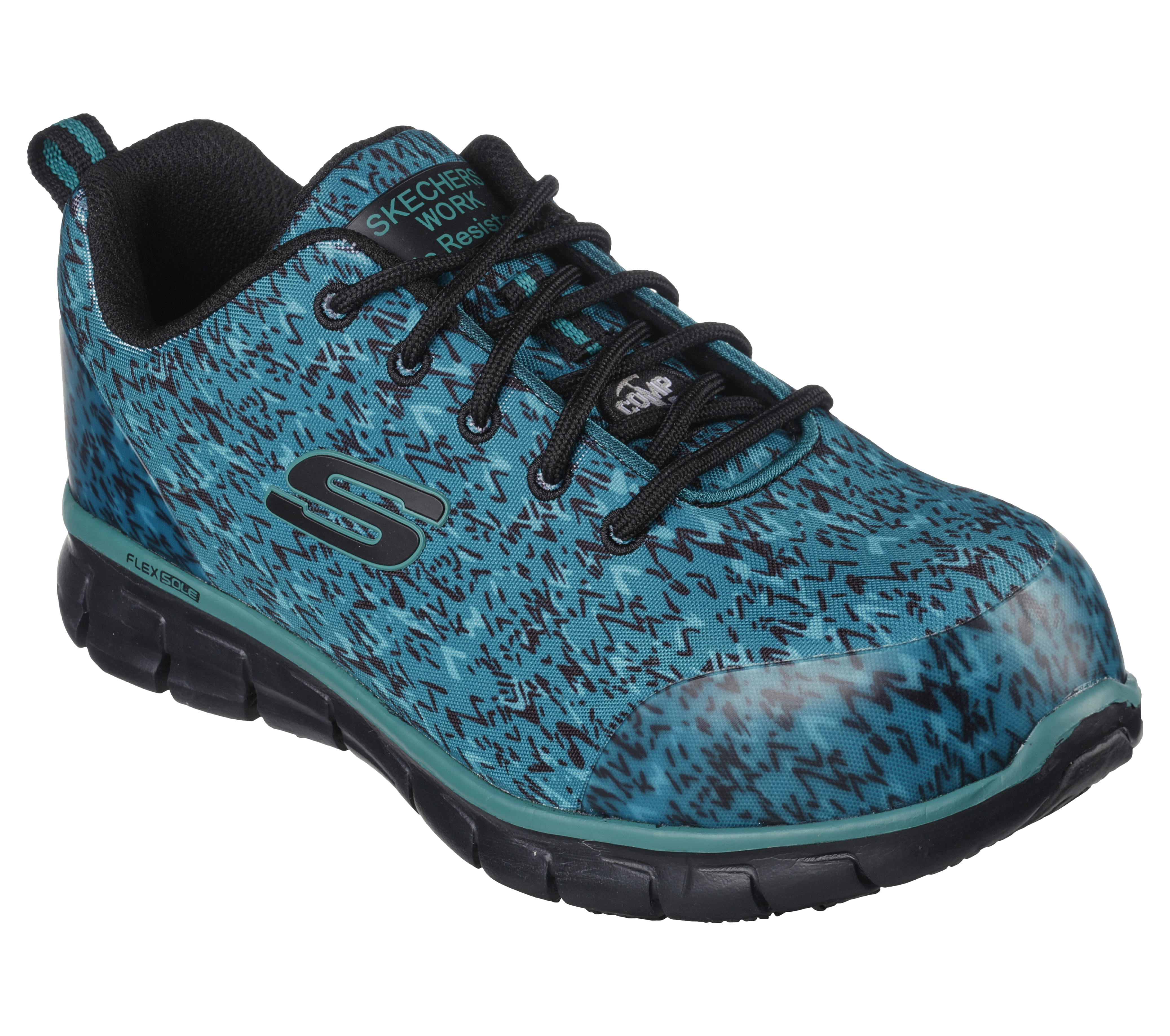 Skechers Work Sure Track Comp Toe Women s Shoes Green Multi 10 B Medium