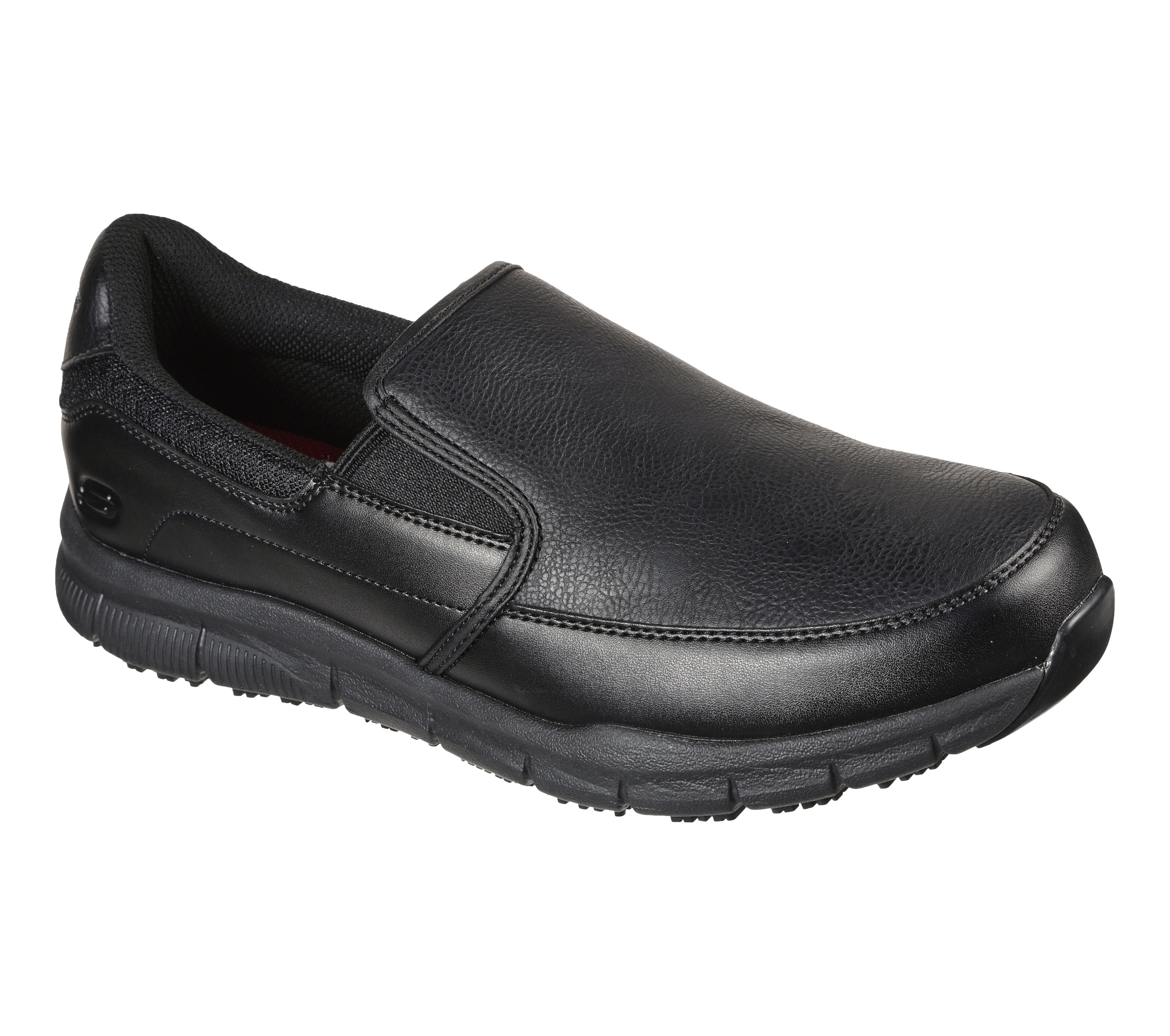 Skechers Men's Work Relaxed Fit Nampa Groton Slip Resistant Shoe, Black, Size: 10 M