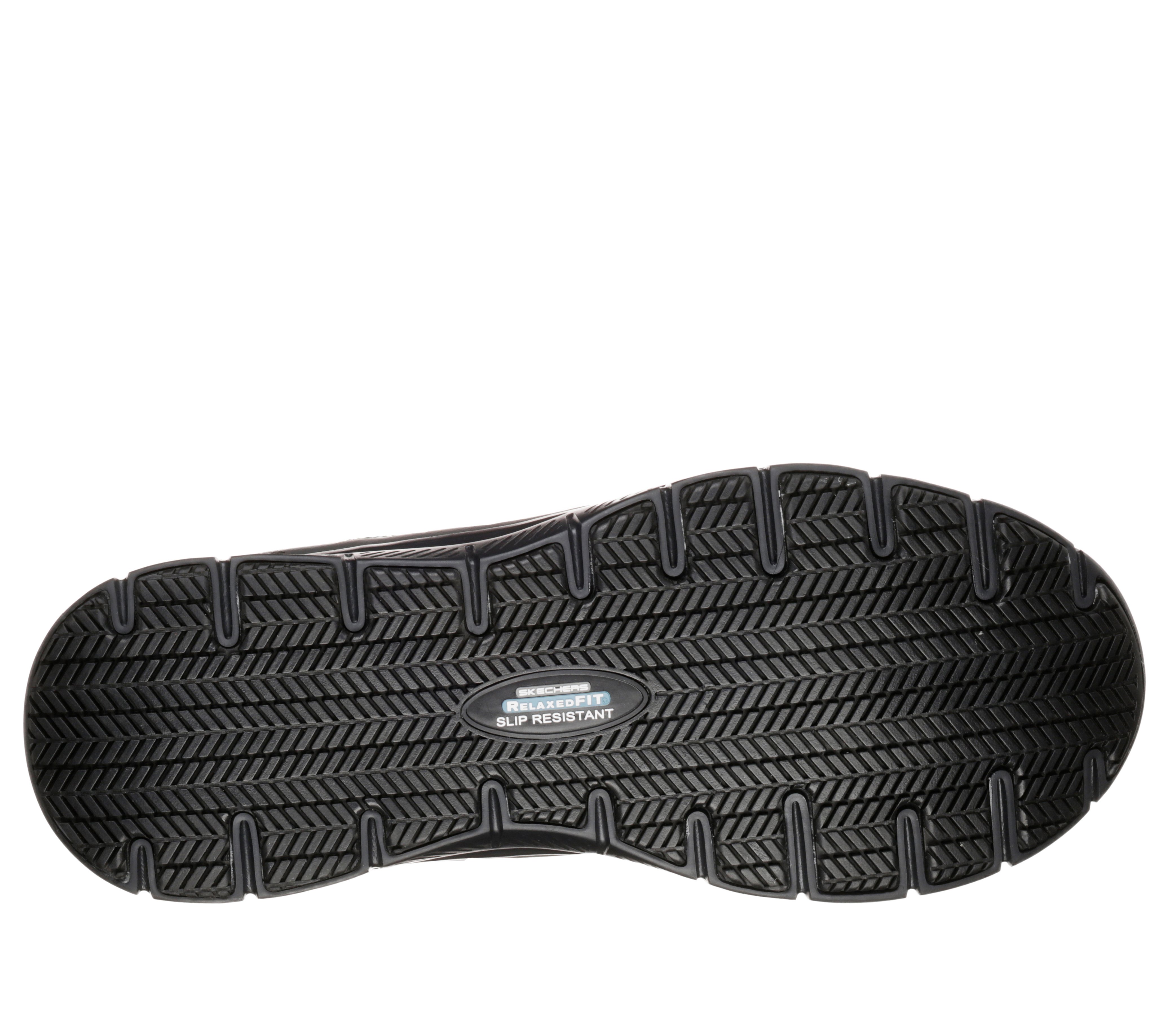 skechers relaxed fit flex advantage mens slip resistant work shoes