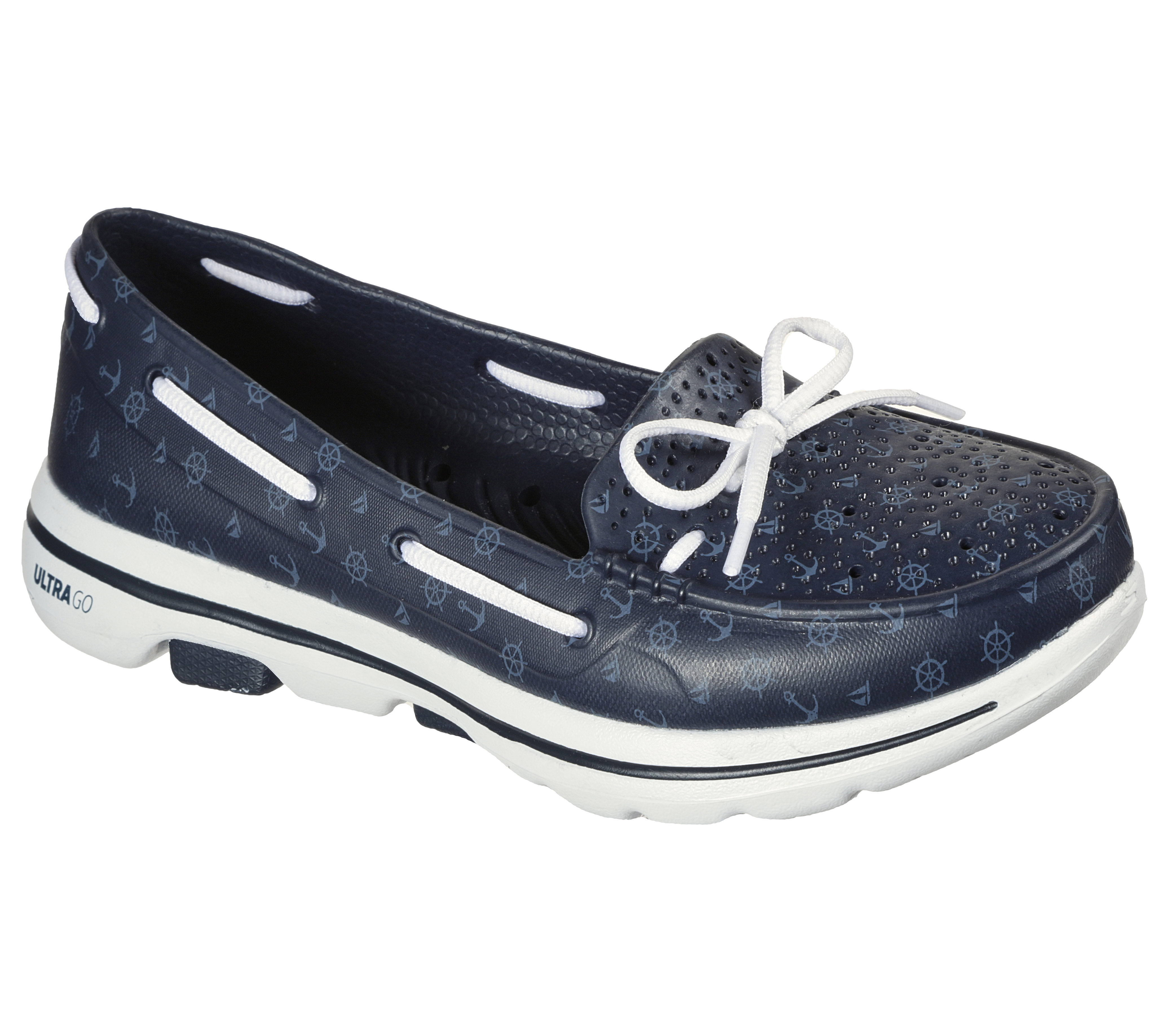 women's skechers on the go clipper boat navy