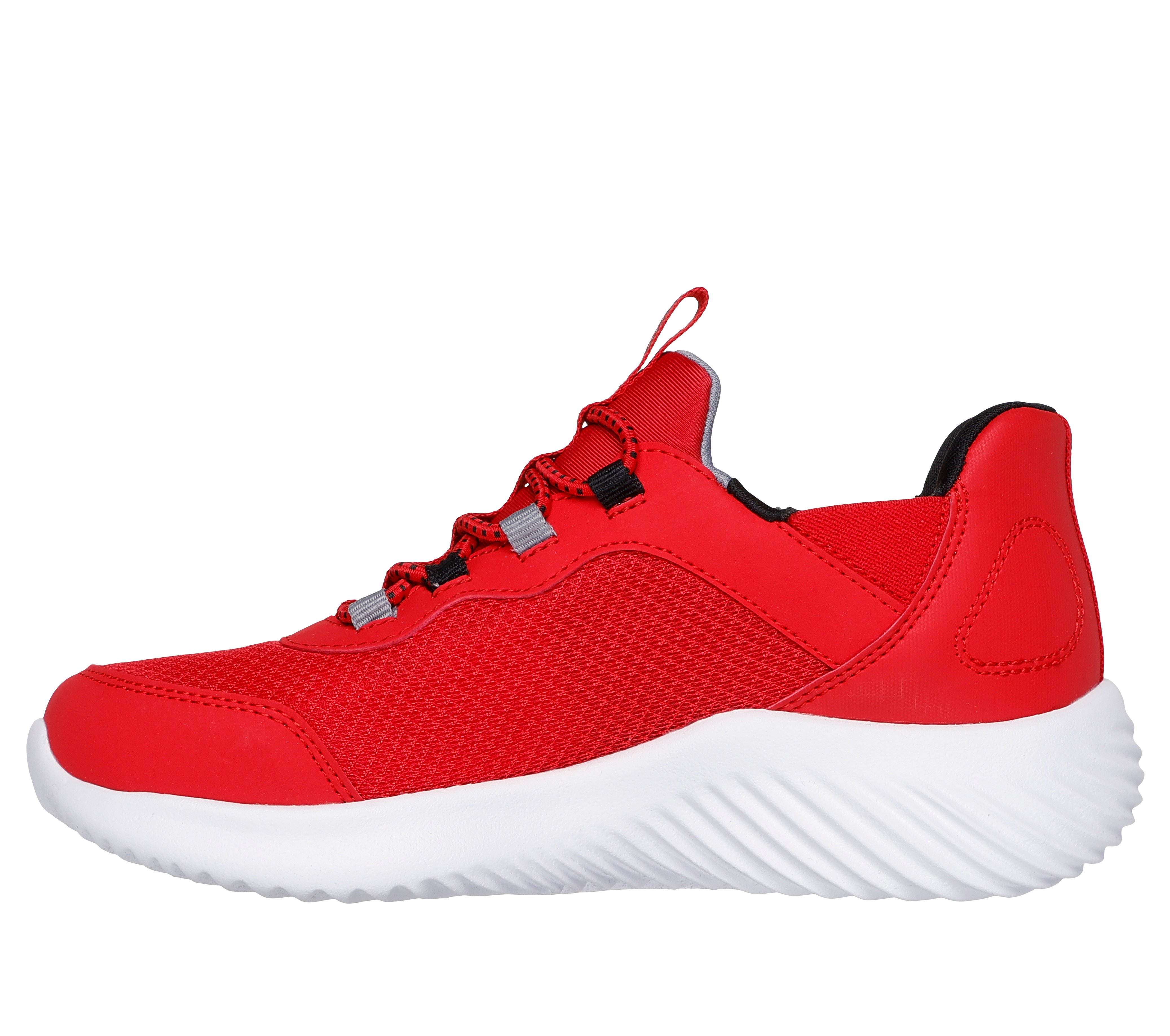 Skechers Boy s Slip ins Bounder Brisk Burst Sneaker Size 12.5 Red Black Synthetic Textile Machine Washable