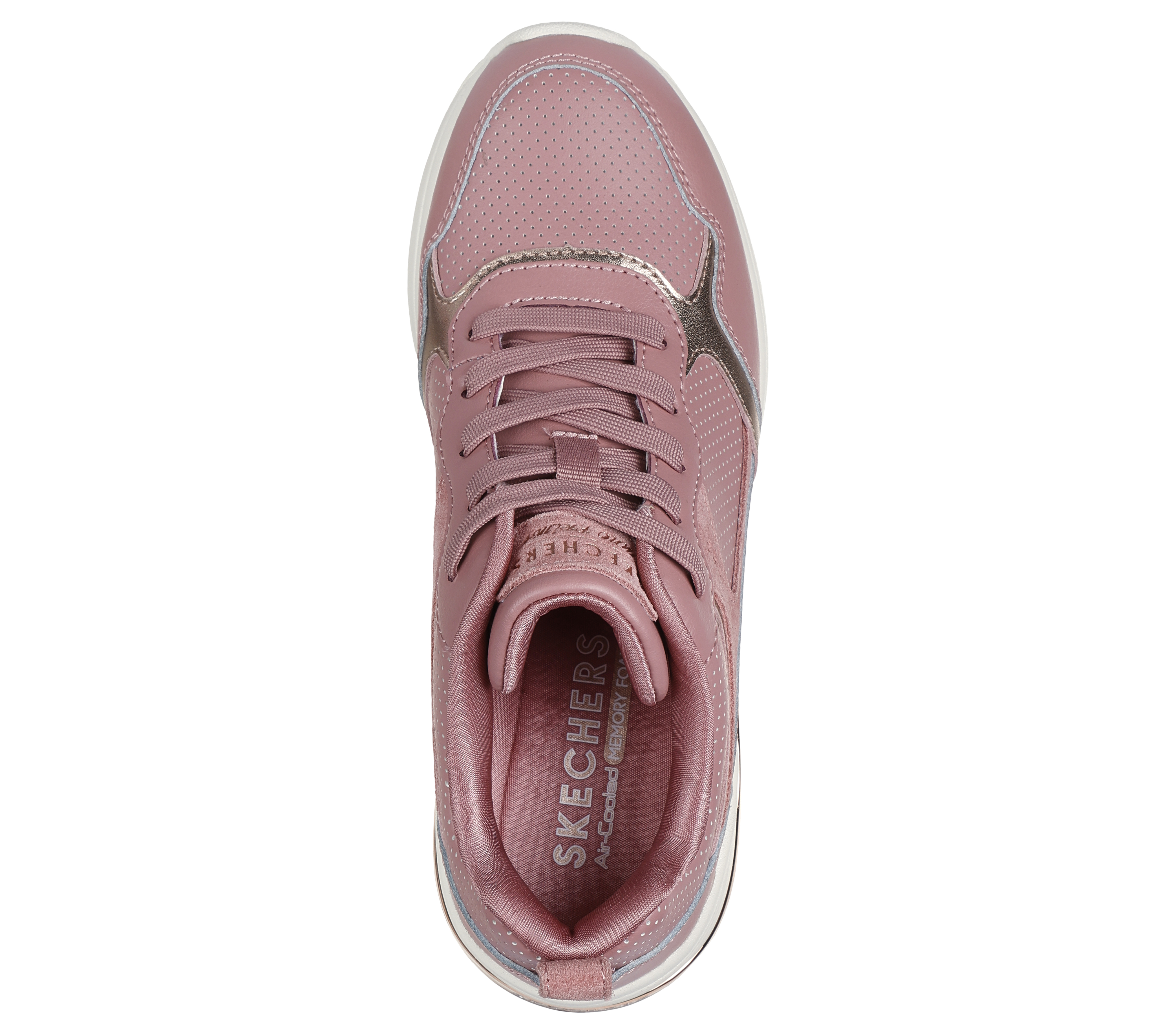 Skechers Women s Premium Leather Uno Prima Starlet Sneaker Size 7.0 Rose Leather Synthetic