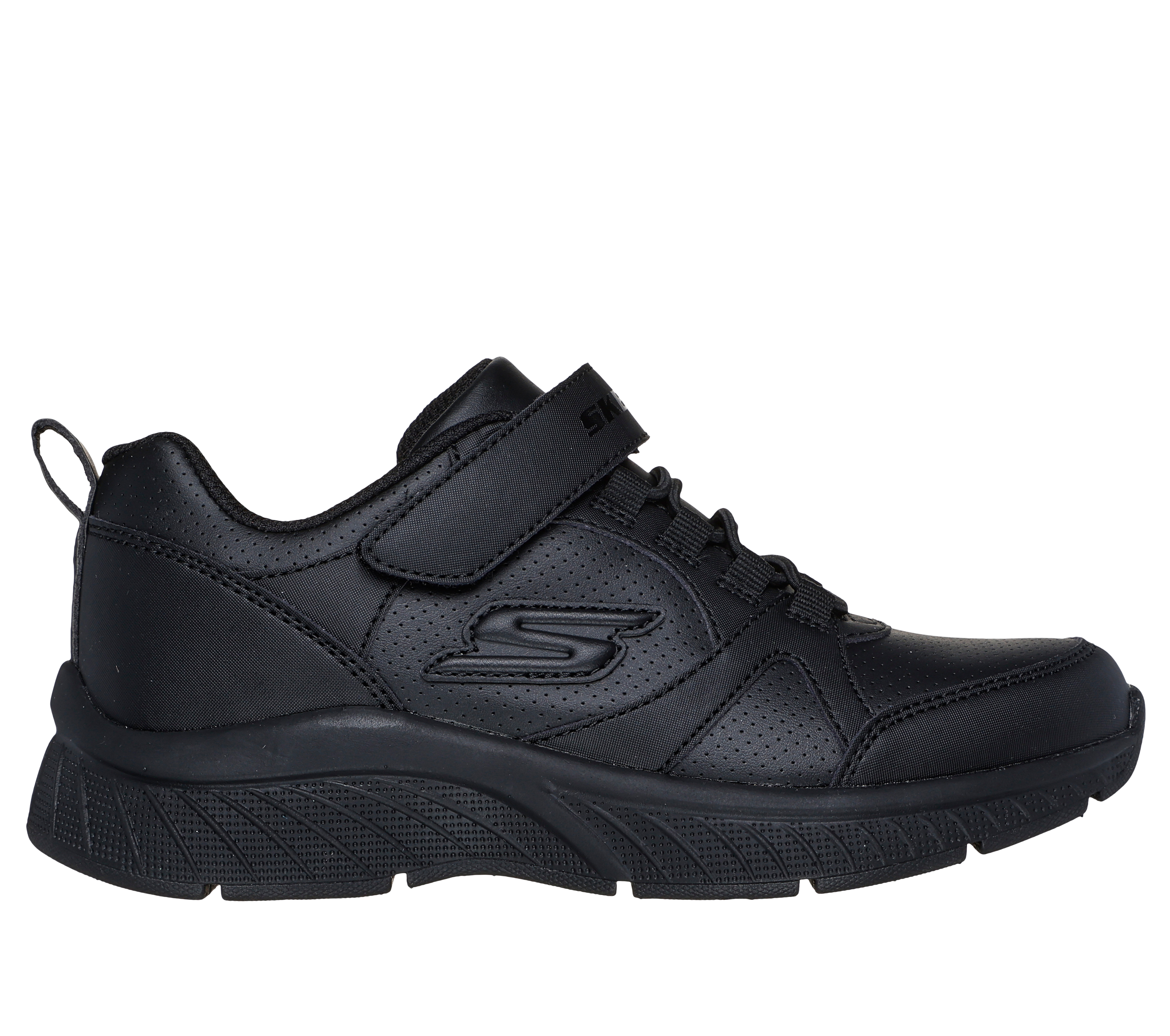 Skechers Girl's Microspec Plus - School Sweets Sneaker Size 10.5 Black Synthetic Machine Washable