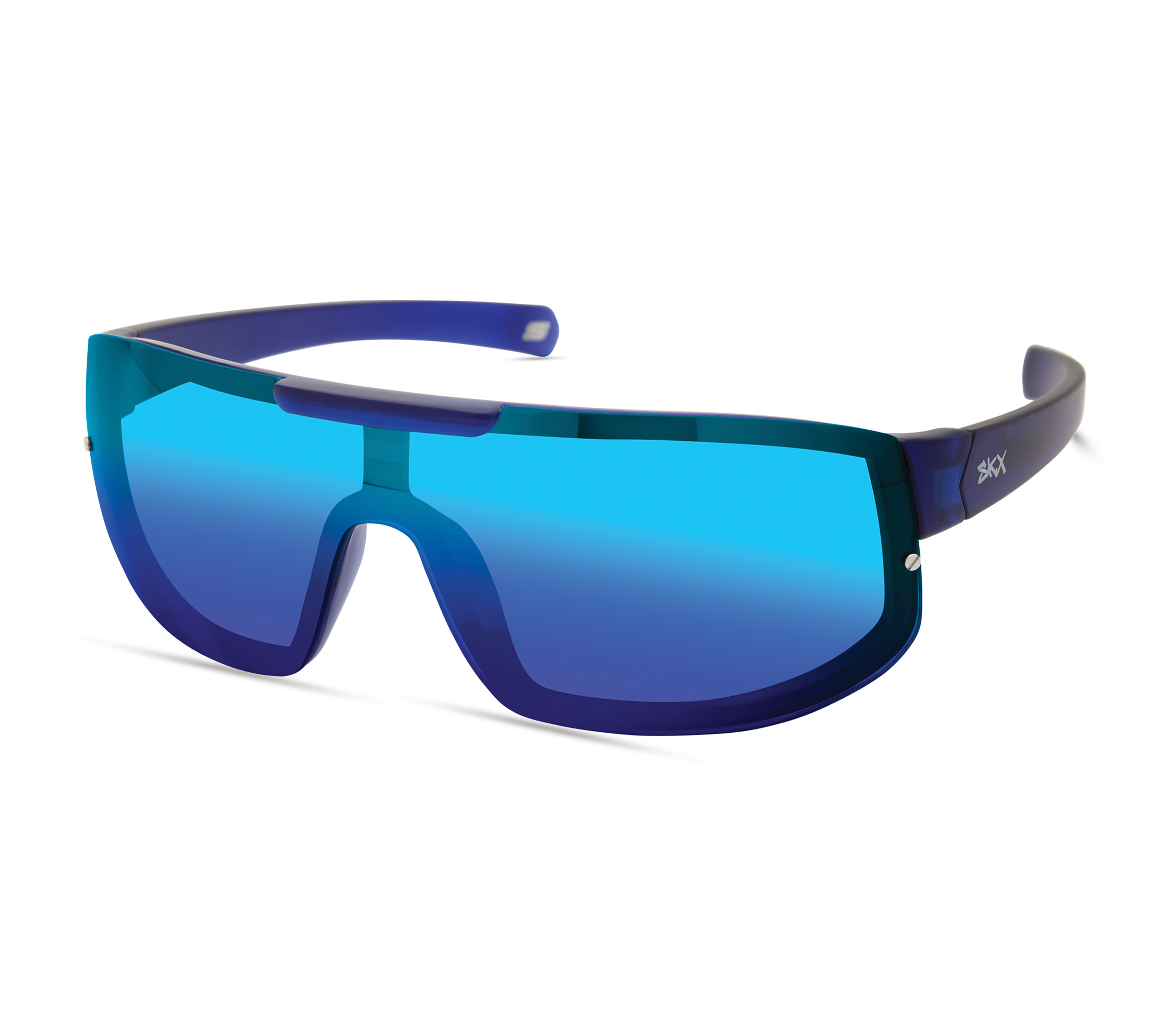 Skechers Boy's Matte Wrap Sunglasses Blue Plastic