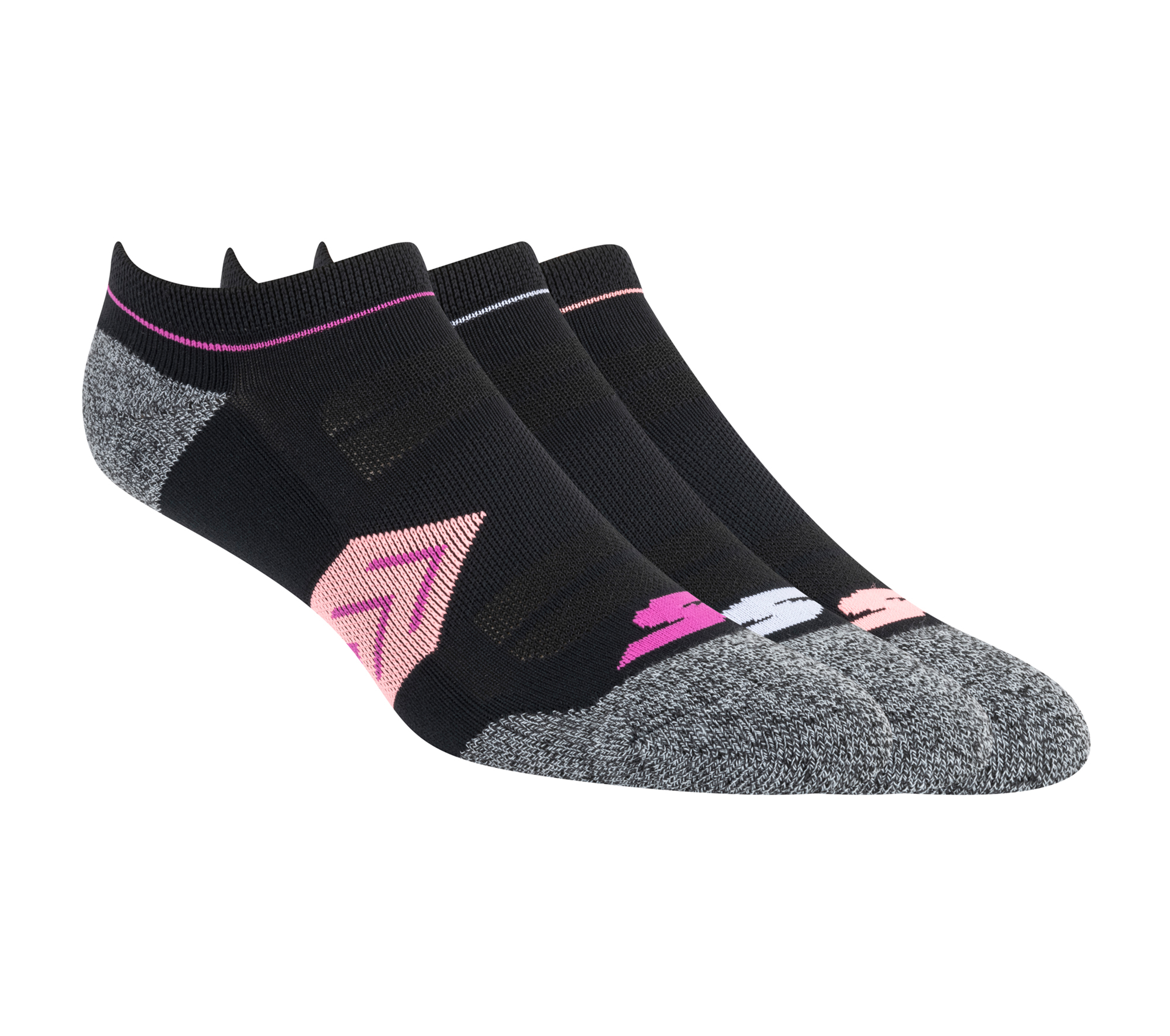 Shop the 3 Pack Marled Cushion Liner Socks | SKECHERS