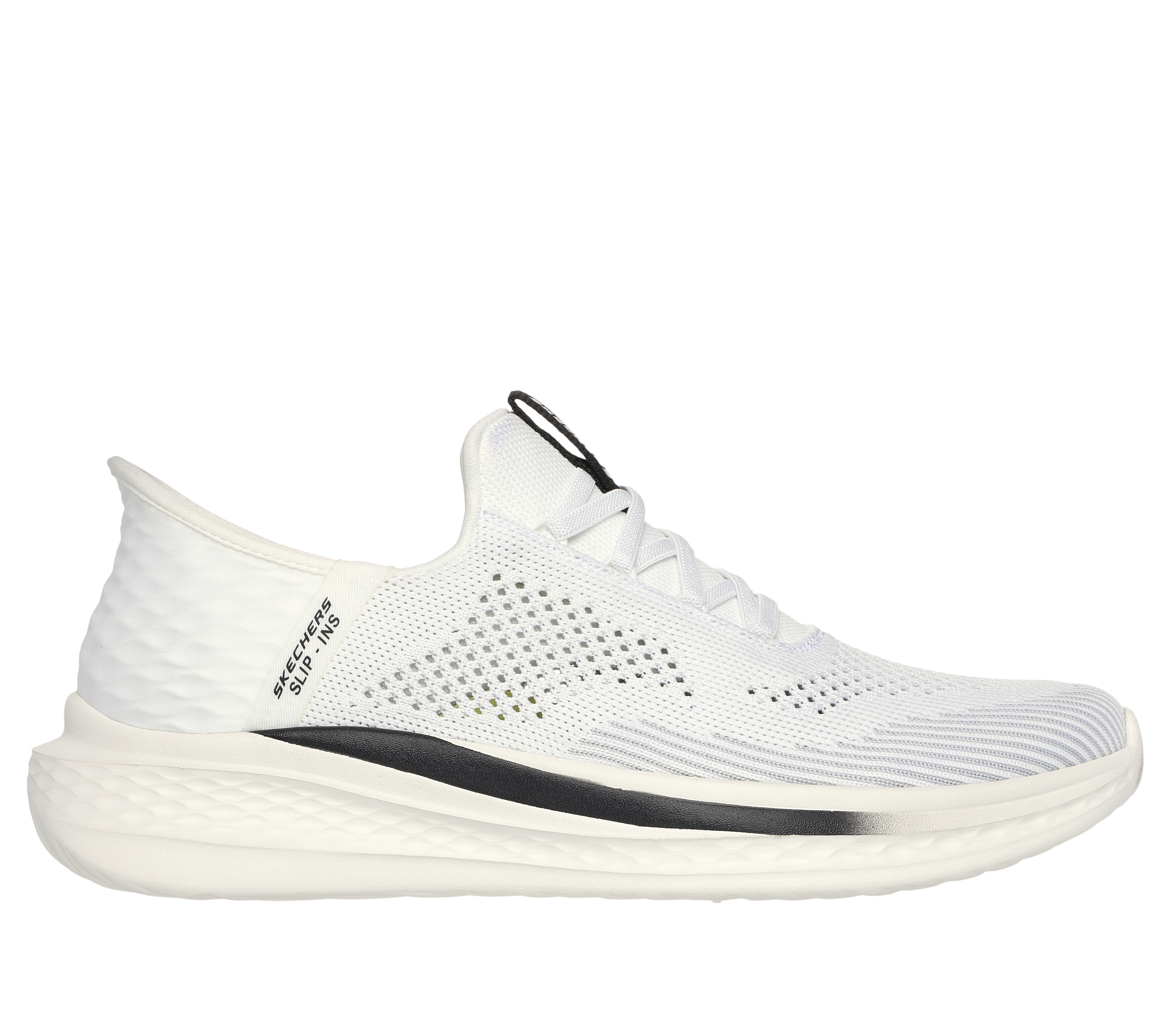 Skechers Men's Slip-ins RF: Slade - Quinto Sneaker Size 7.5 White Textile Vegan Machine Washable
