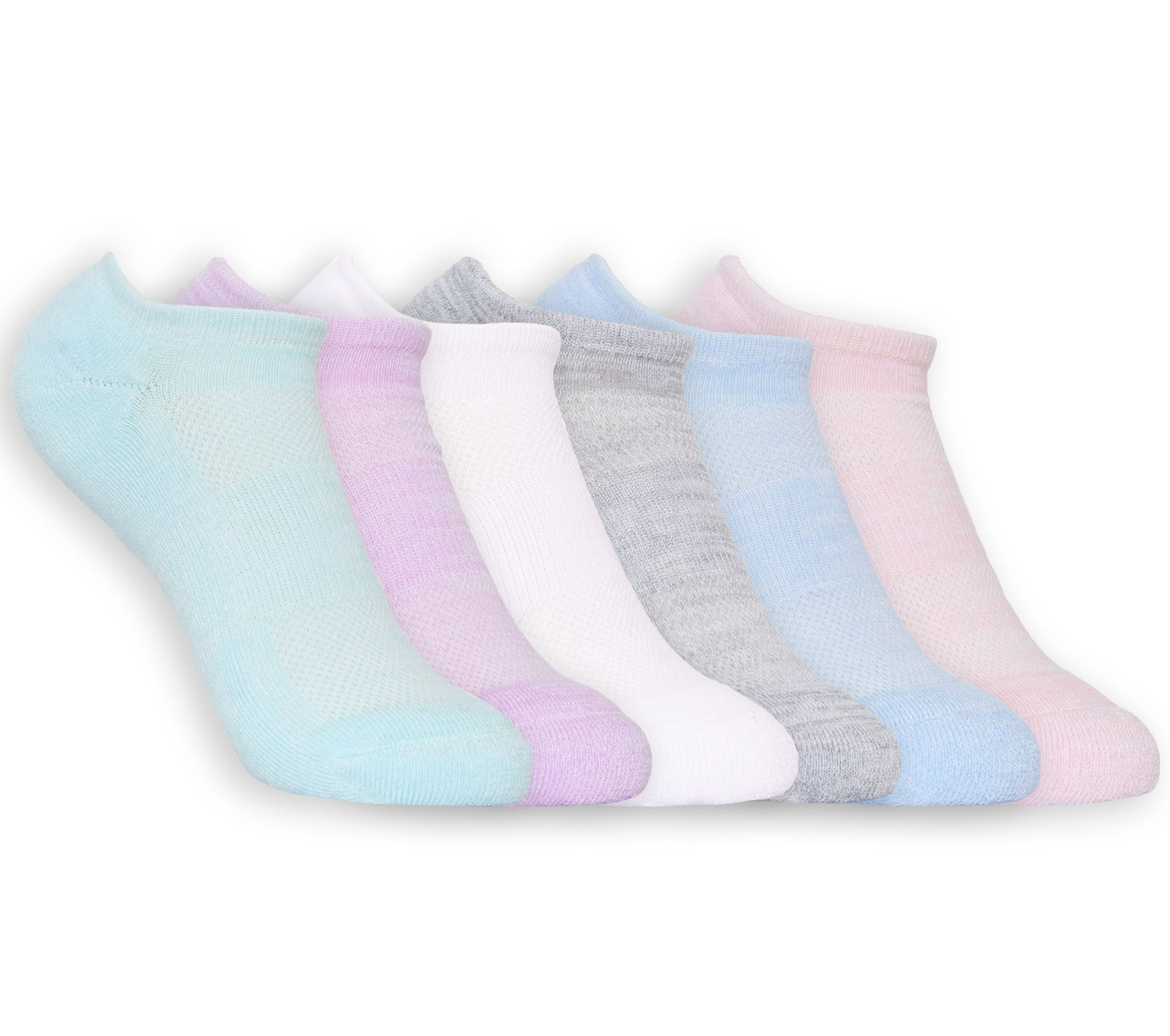 Skechers Women's Low Cut Half Terry Socks - 6 Pack Size Medium Poly Blend