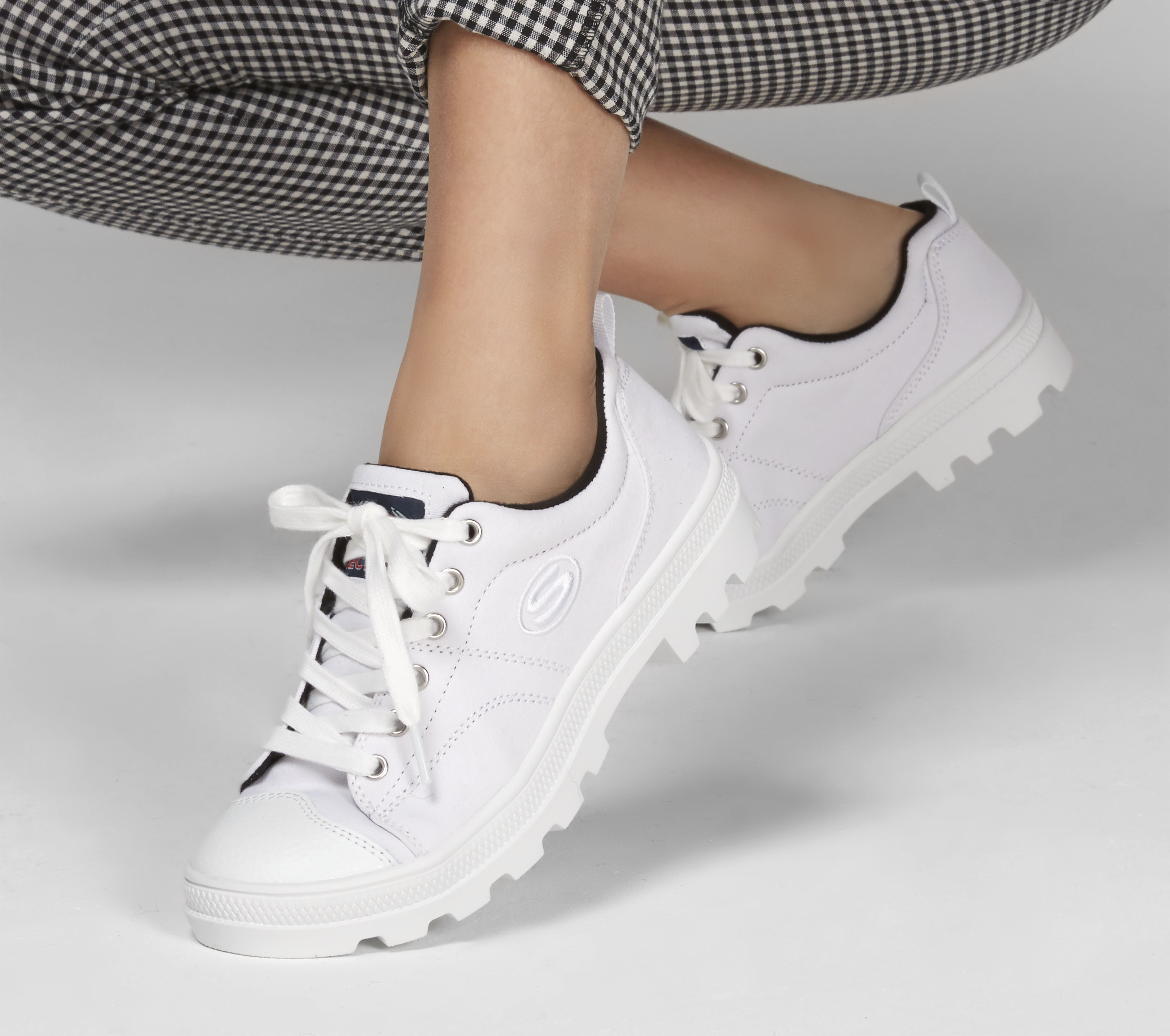 skechers leather white shoes