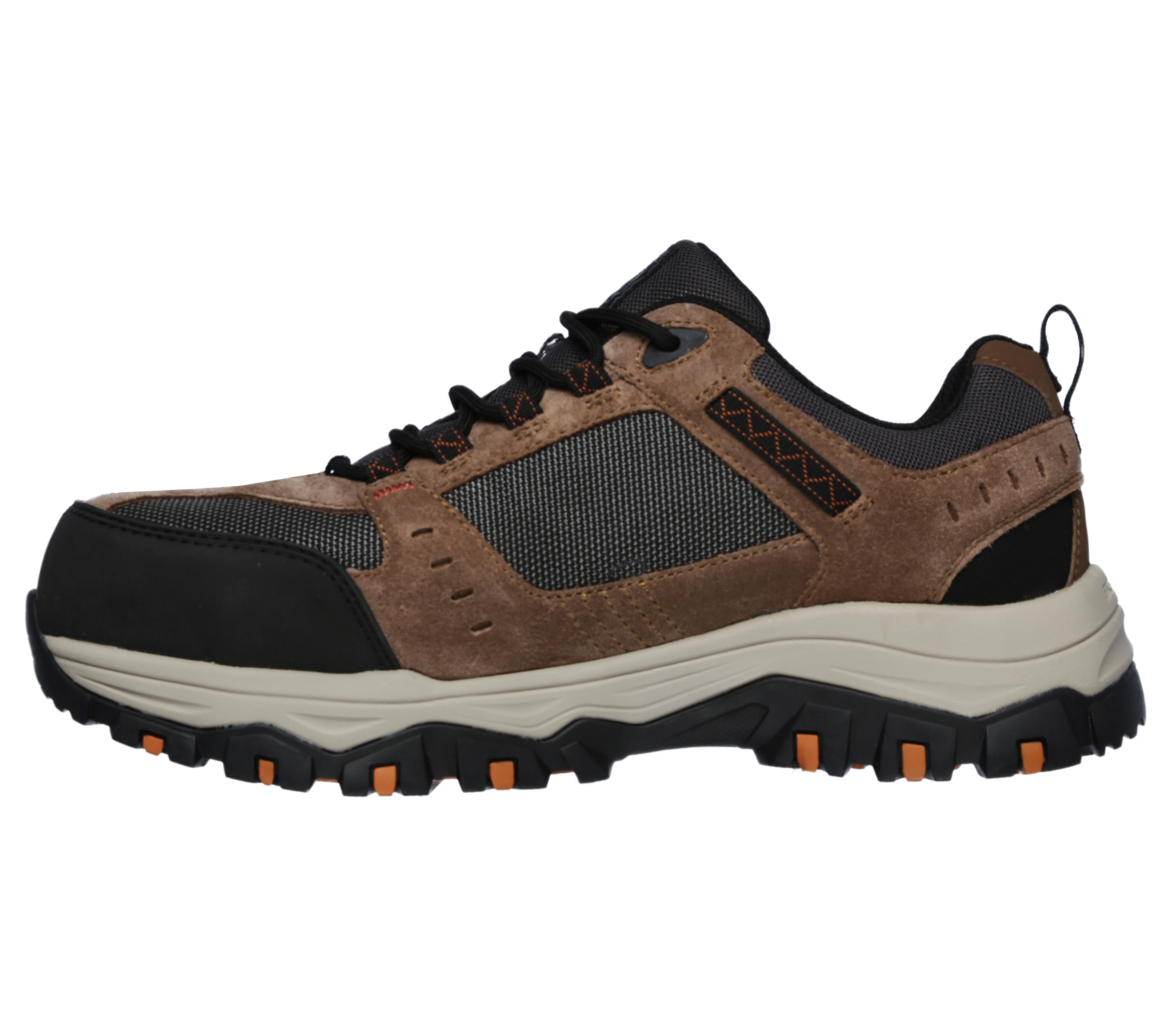 Skechers Men s Work Greetah Composite Toe Shoe Size 14 Brown Black