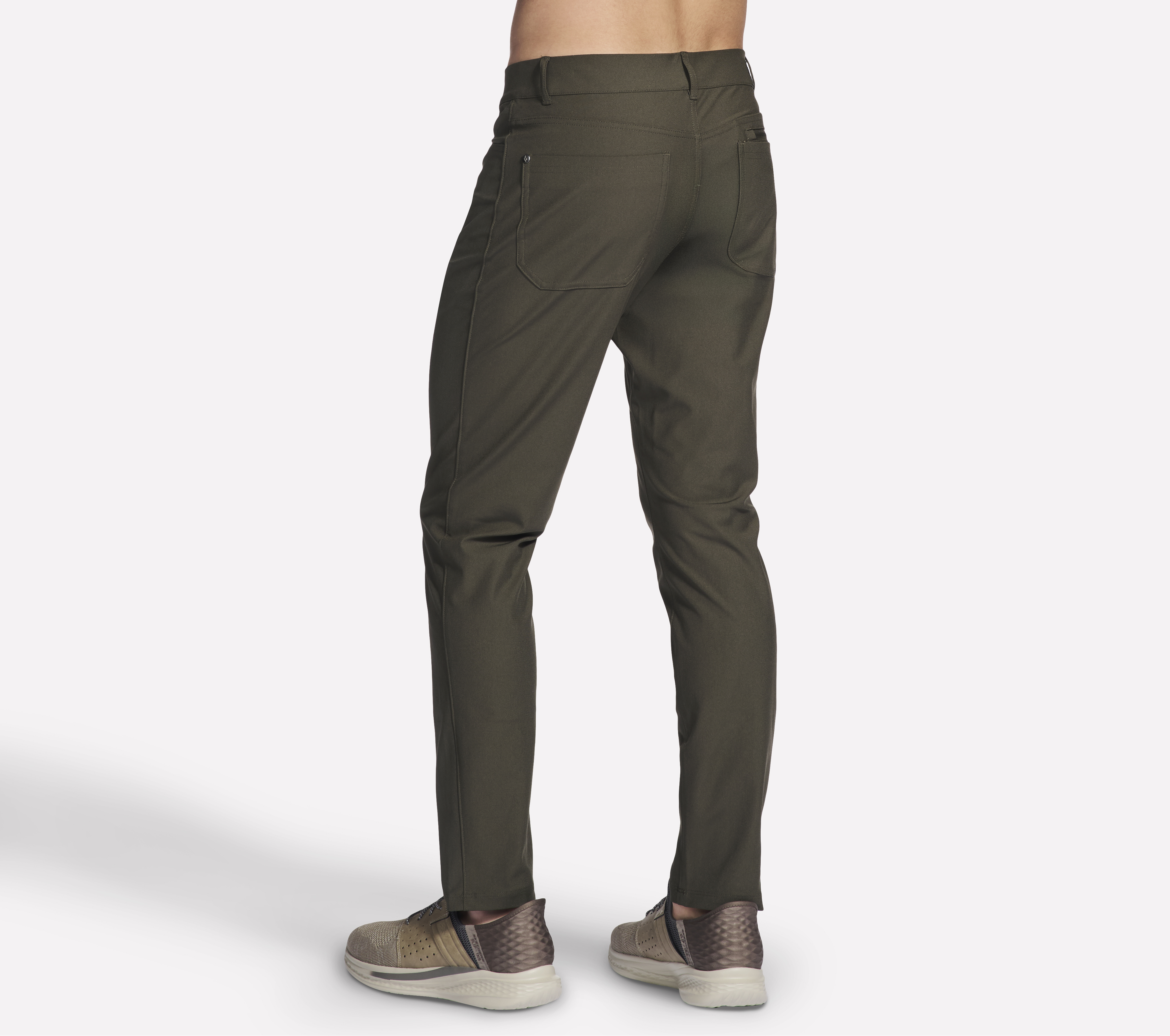 Skechers Men s Go Walk Premium 5 Pocket Pants Size 42.0 Brown Olive Polyester