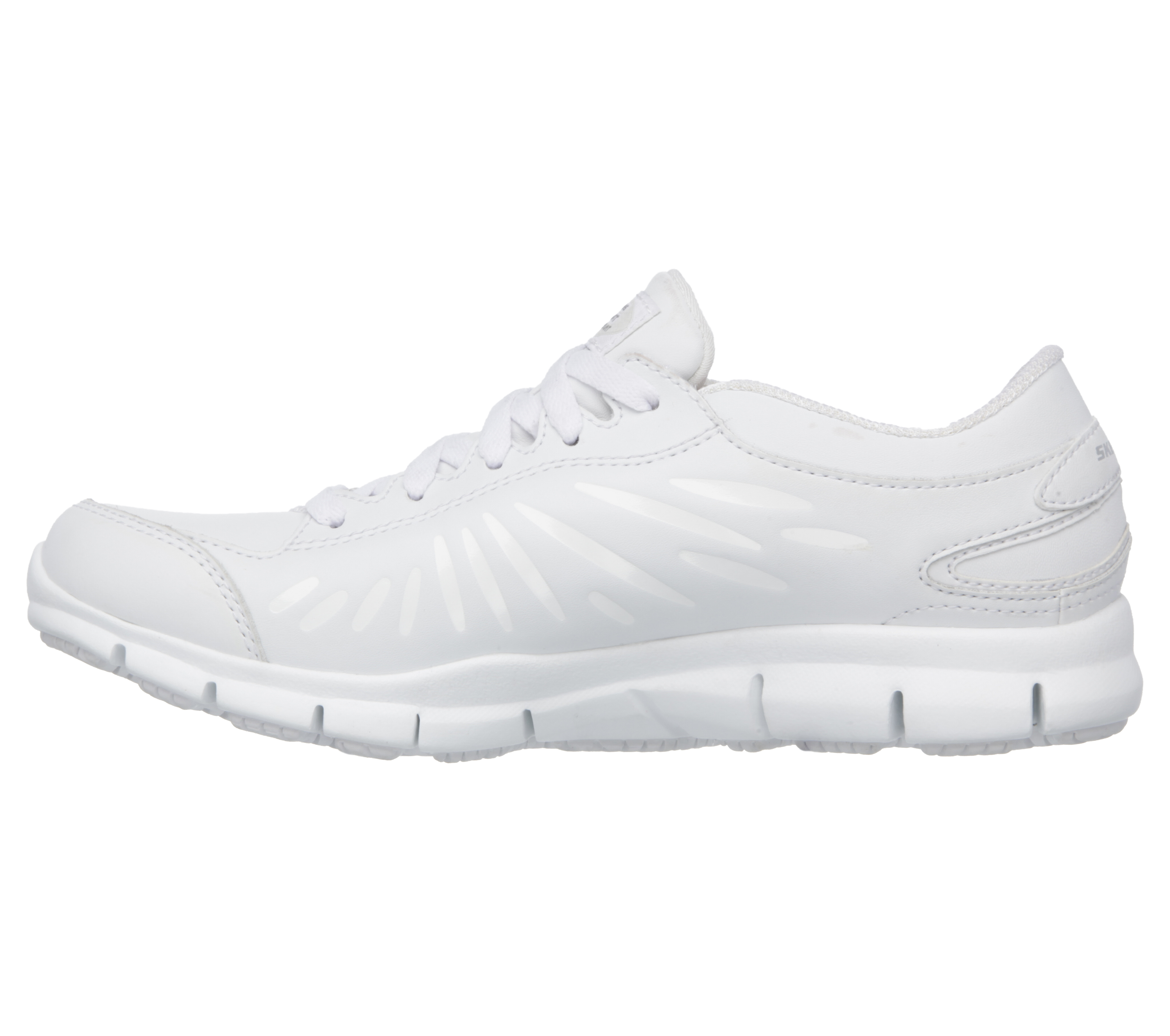 skechers eldred work shoes white