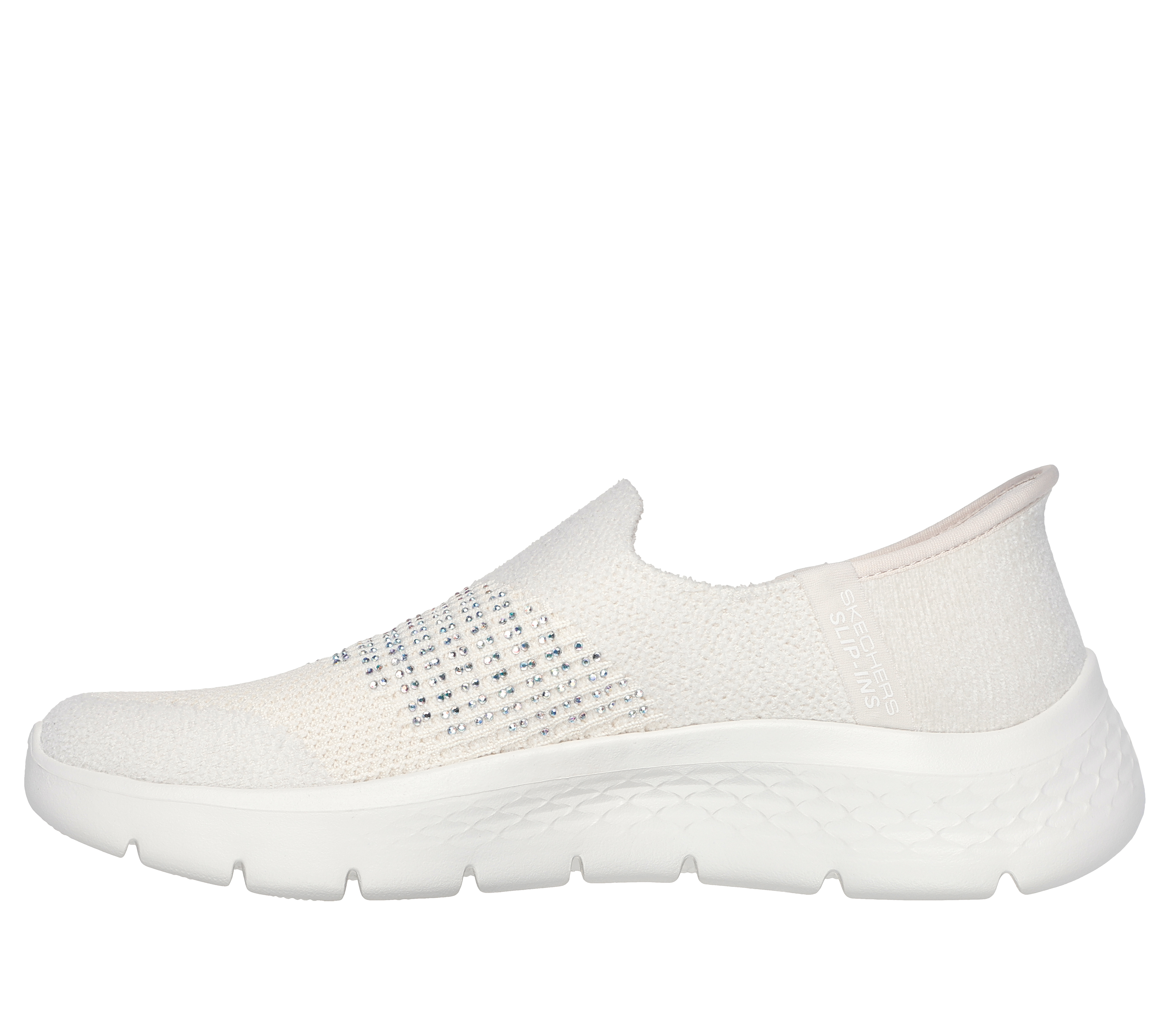 Skechers Women s Slip ins Go Walk Flex Addilyn Slip On Shoes Size 9.5 Off White Textile Synthetic Vegan