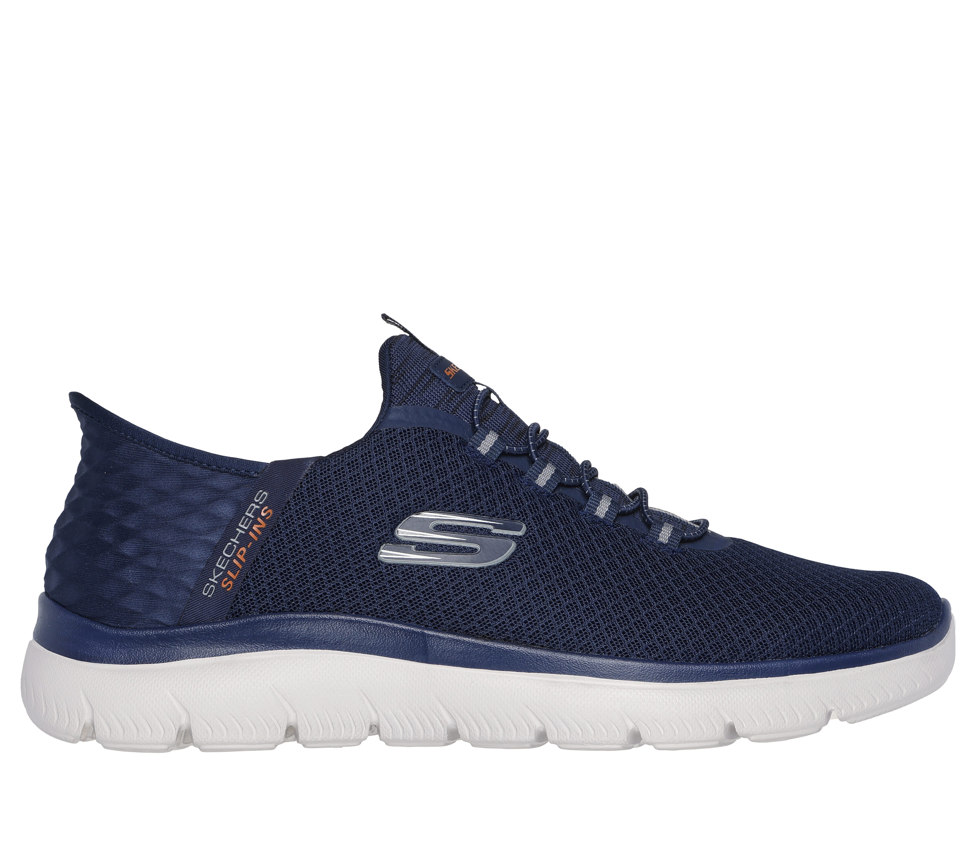 Skechers Men's Slip-ins: Summits - High Range Sneaker Size 7.0 Wide Navy Textile/Synthetic Vegan Machine Washable