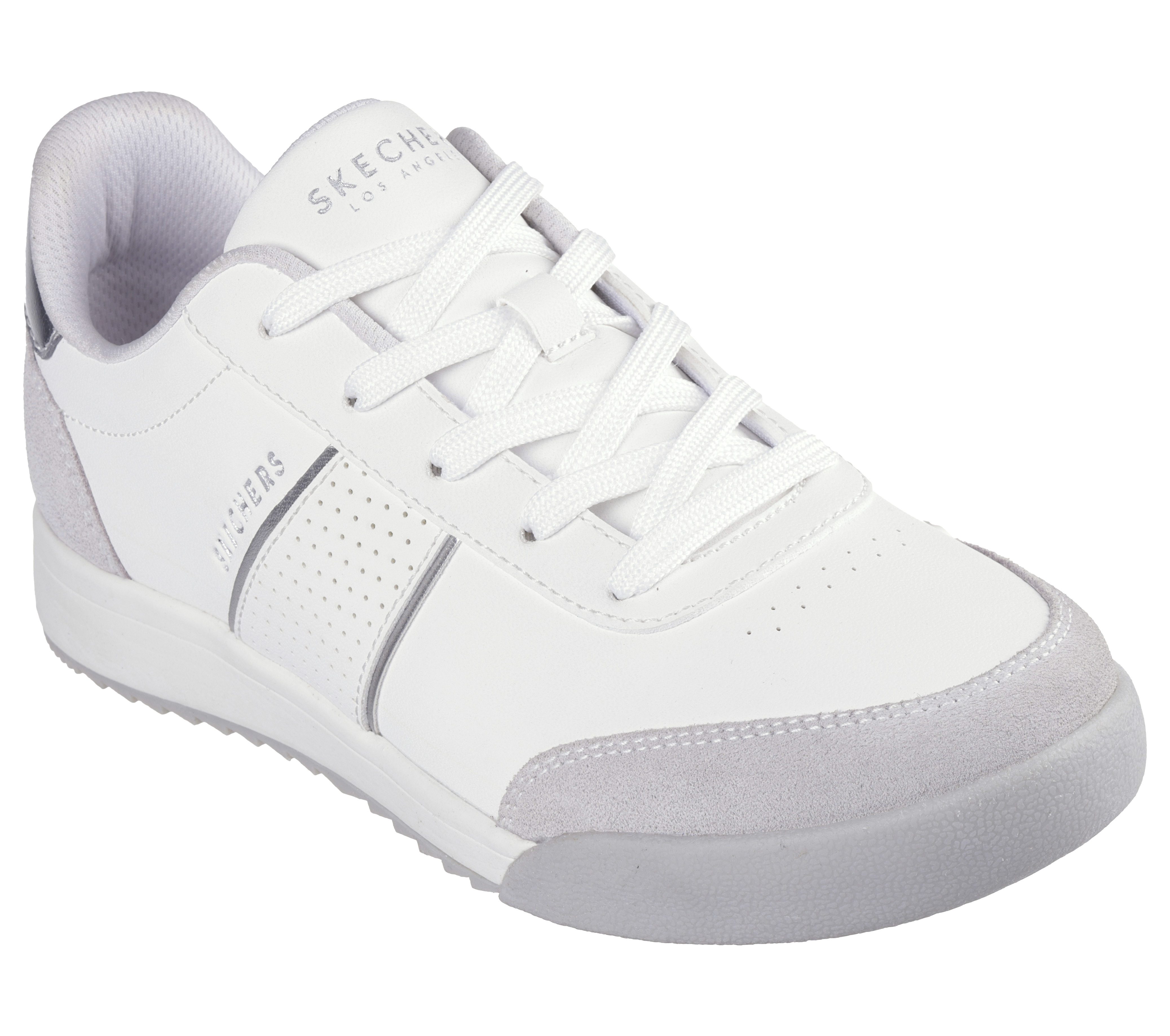 Skechers Women s Zinger 2.0 Retro Runwayz Sneaker Size 7.0 White Synthetic Leather