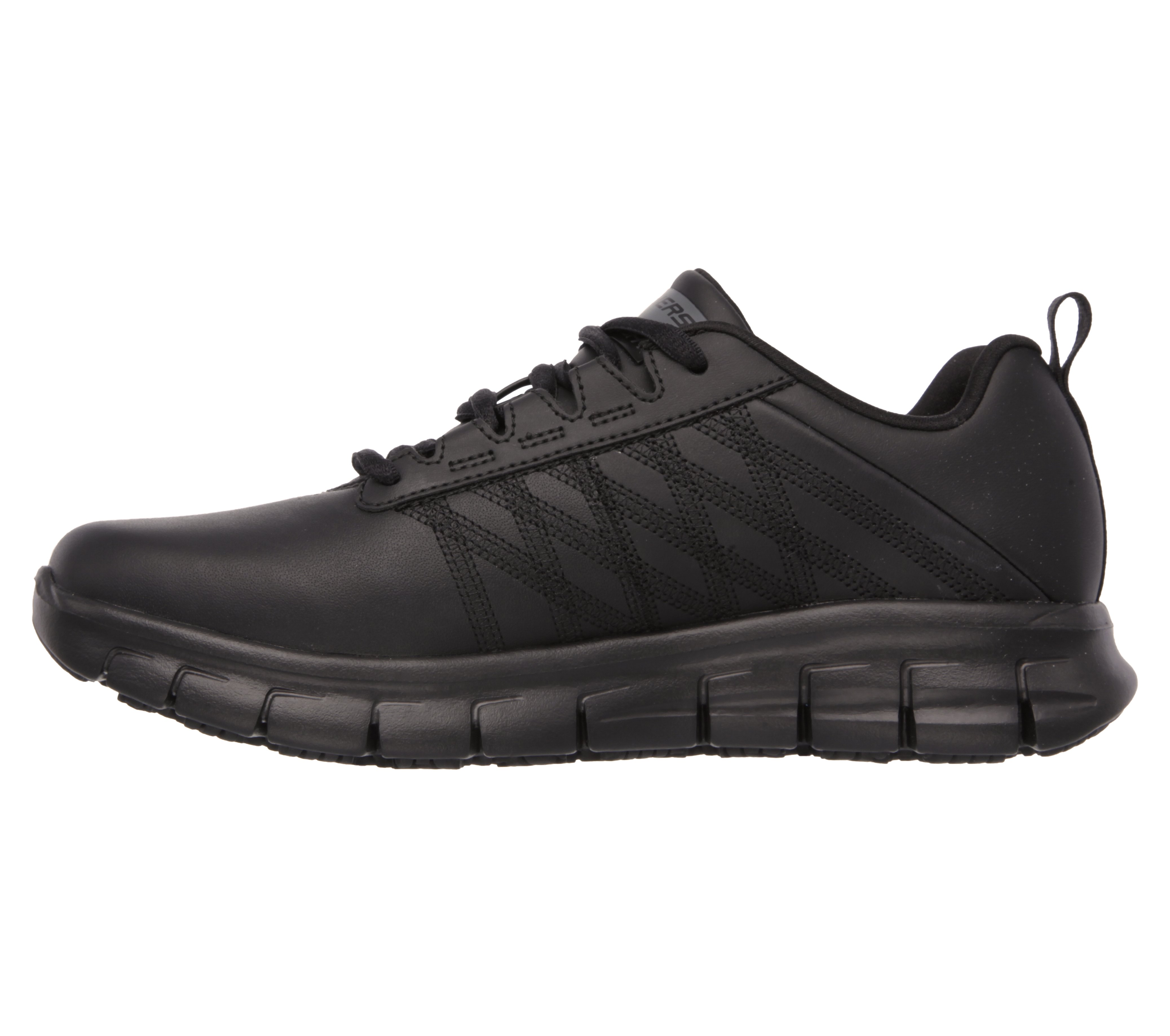 all black skechers womens