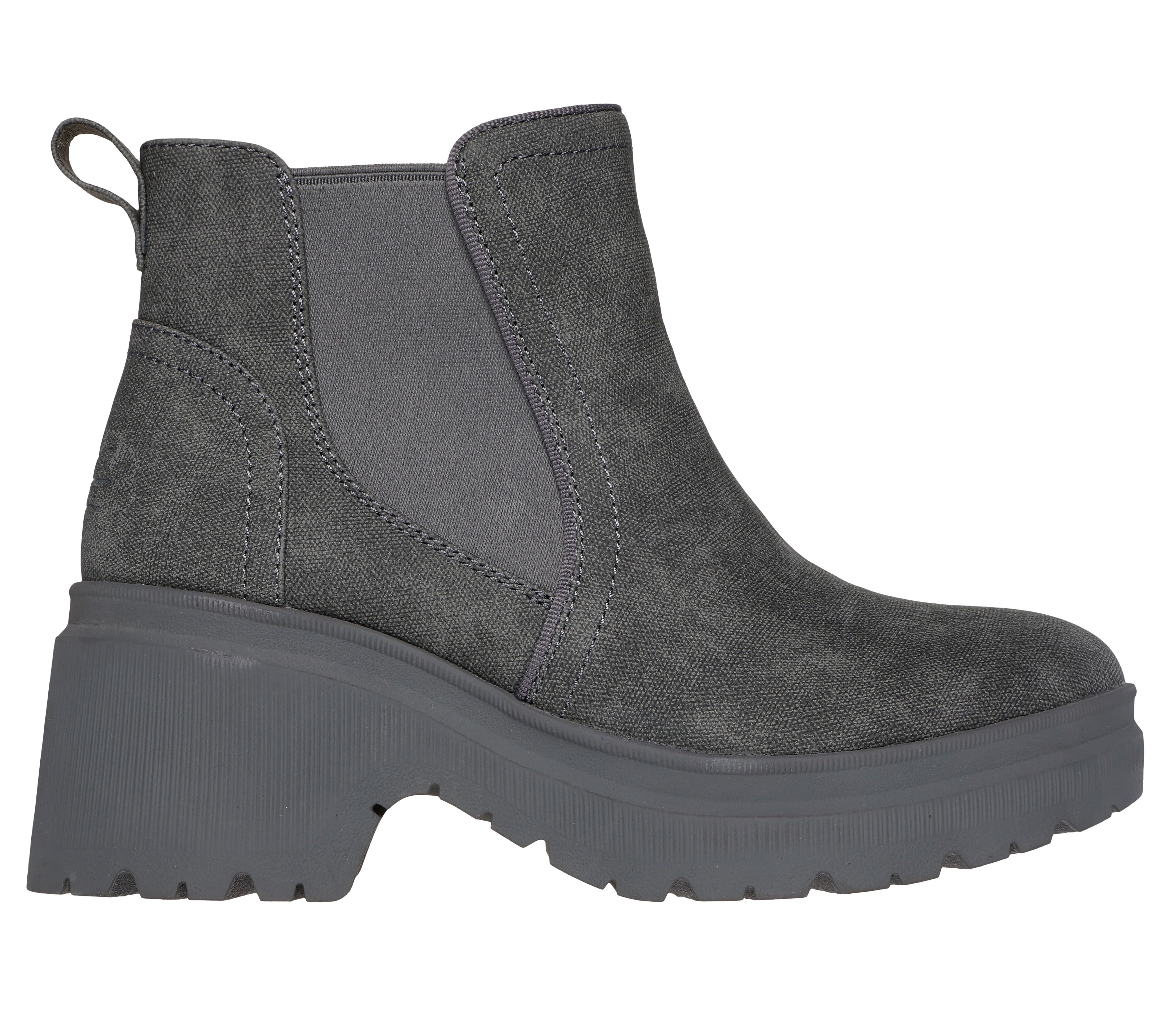 Skechers Women s Bobs Tango Boots Size 9.5 Charcoal Textile Synthetic