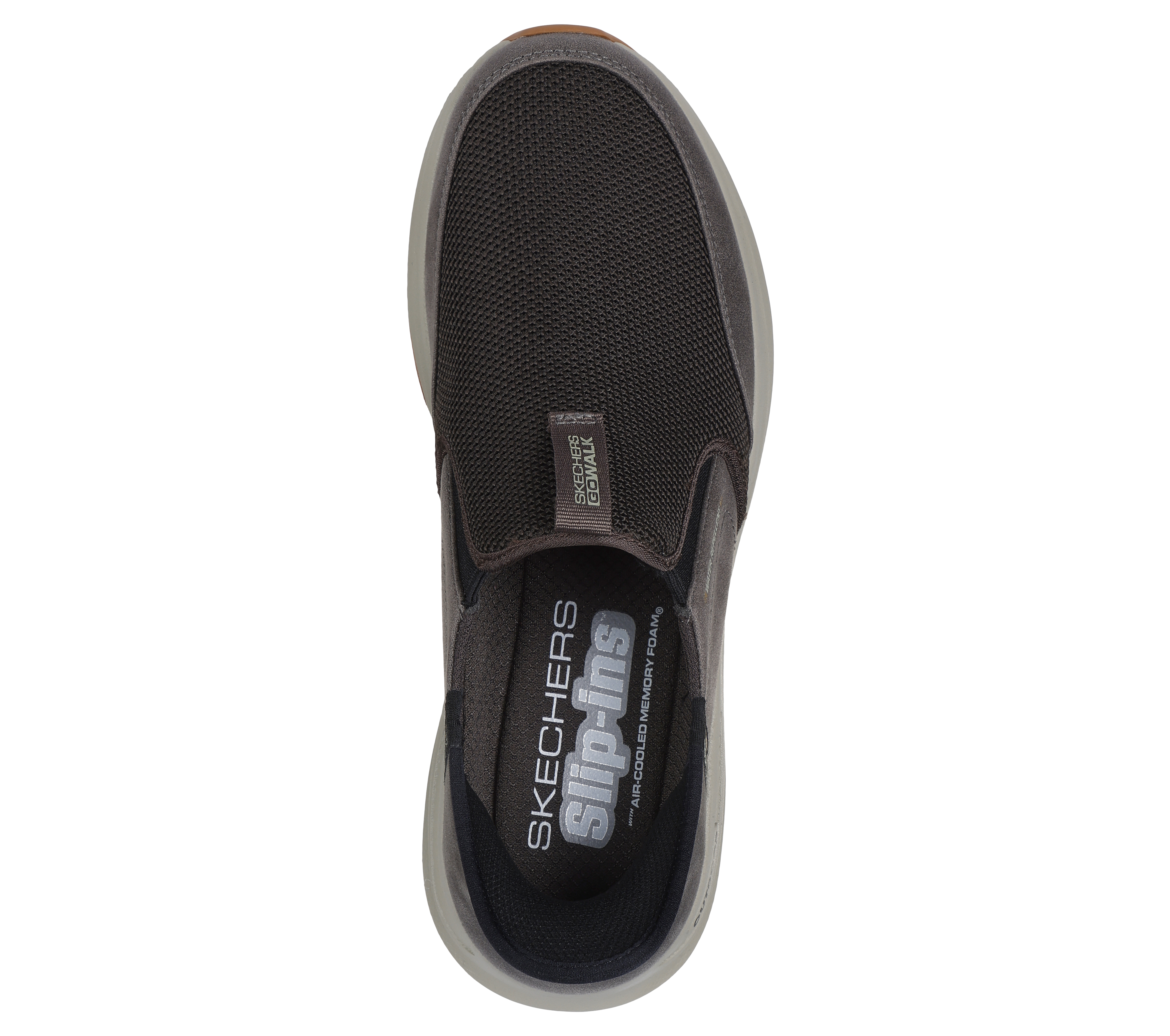 Skechers Men s Hands Free Slip ins Go Walk Outdoor Andes II Slip On Shoes Size 12.0 Extra Wide Brown Textile Synthetic