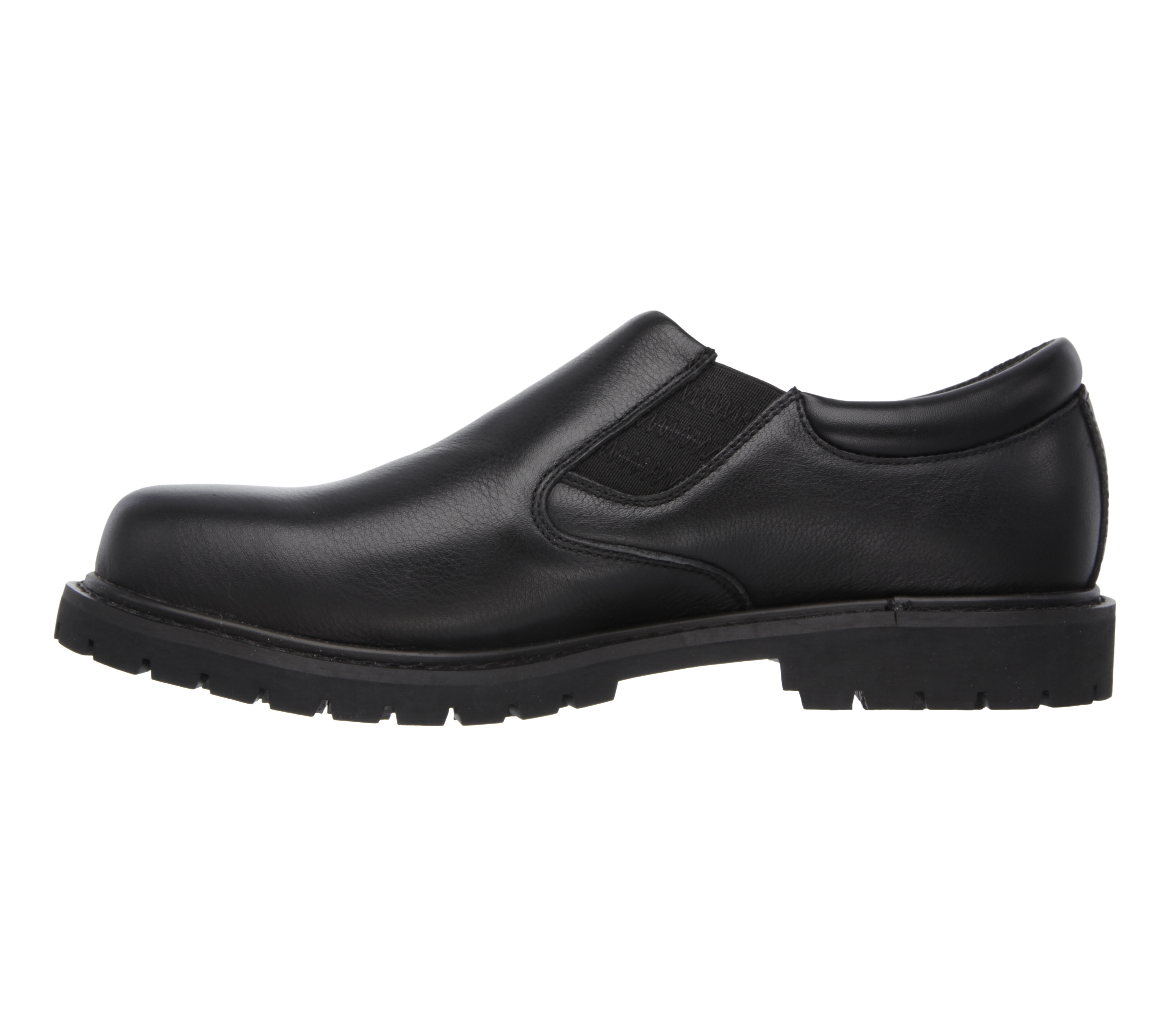 skechers black leather shoes