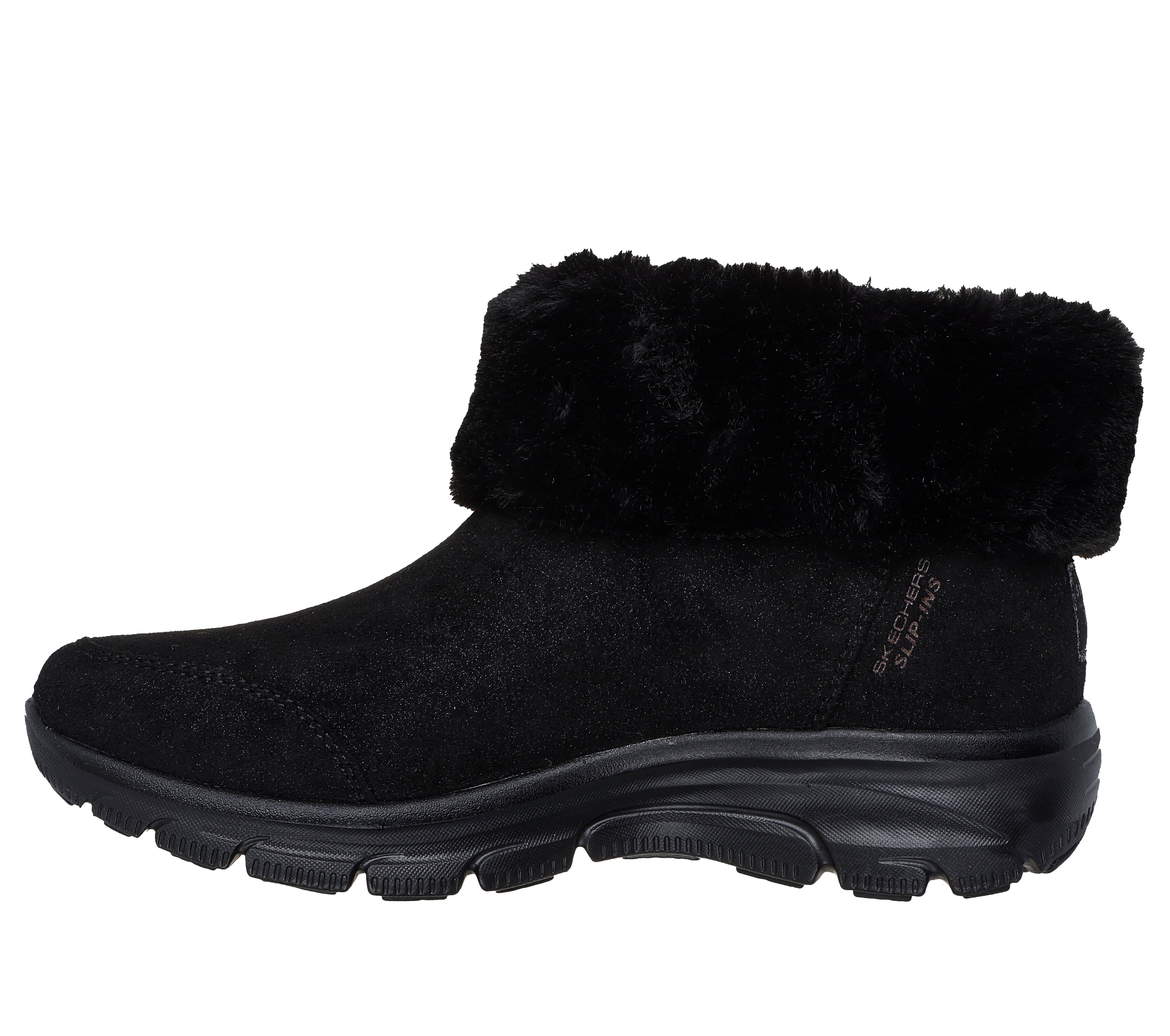 Skechers Women s Martha Stewart x Slip ins Easy Going Boots Size 5.0 Wide Black Textile