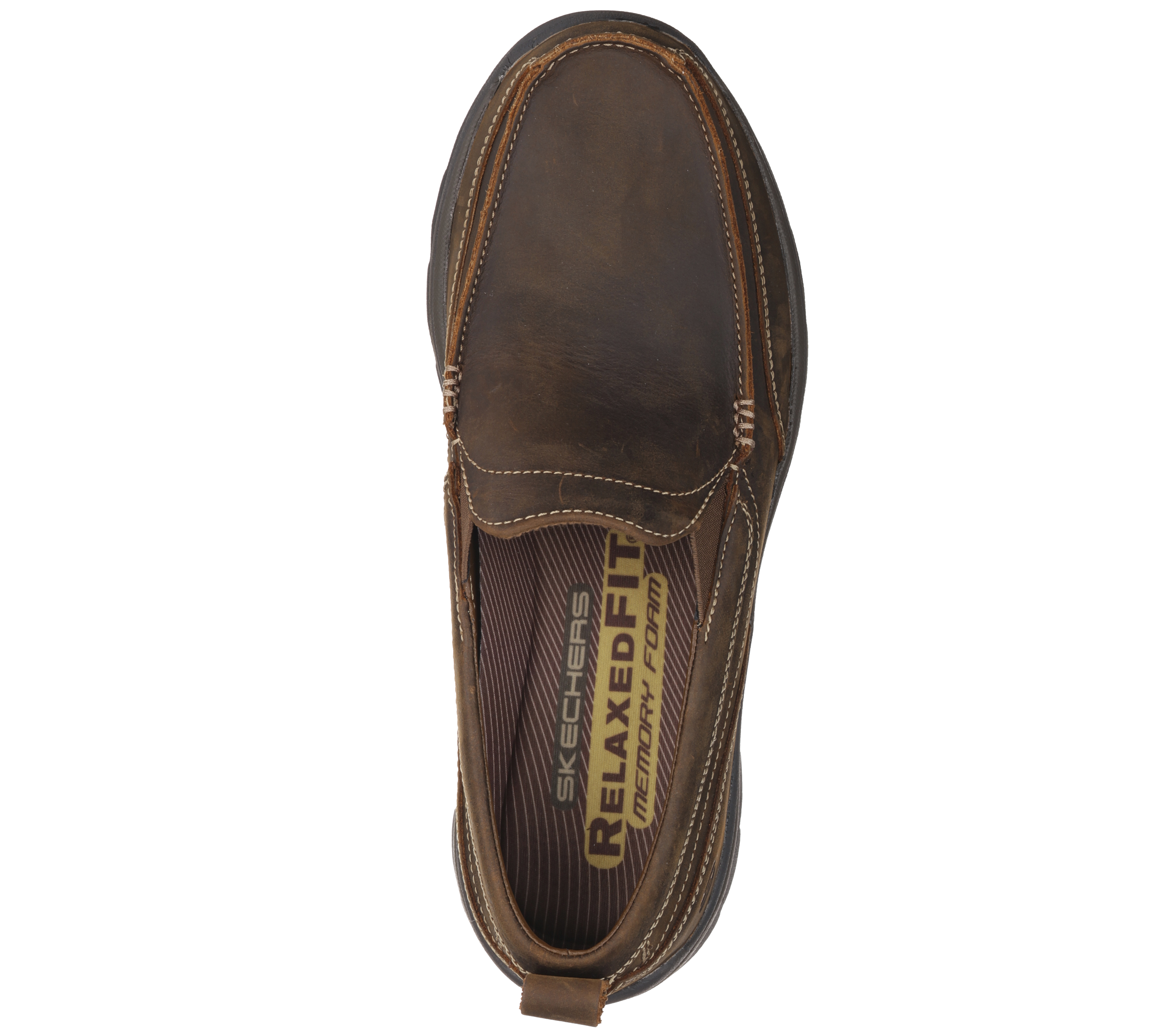 skechers gains leather slip on