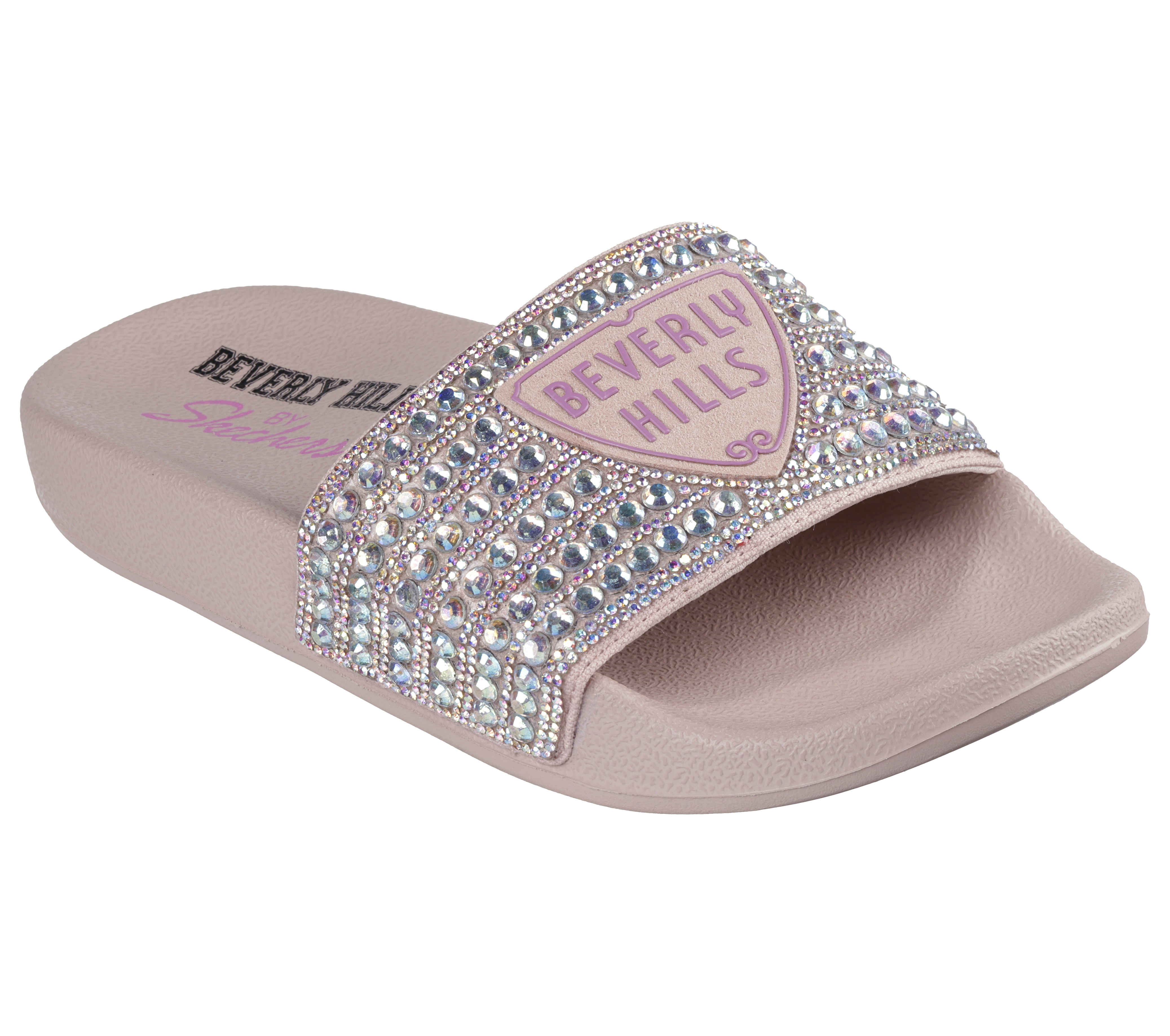 Skechers Women s Pop Ups Palm Drive Sandals Size 9.0 Rose Textile Vegan