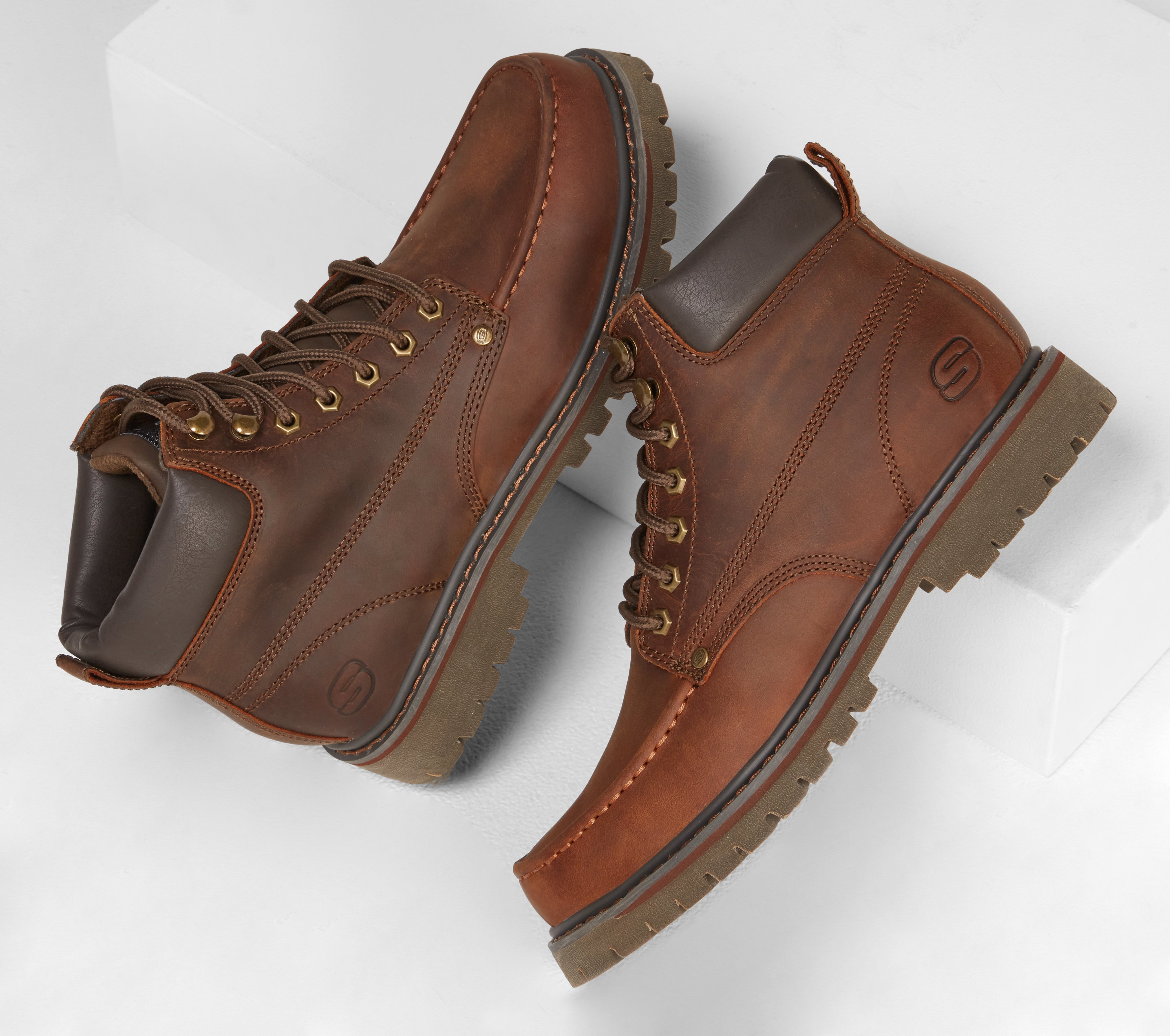 skechers boots brown