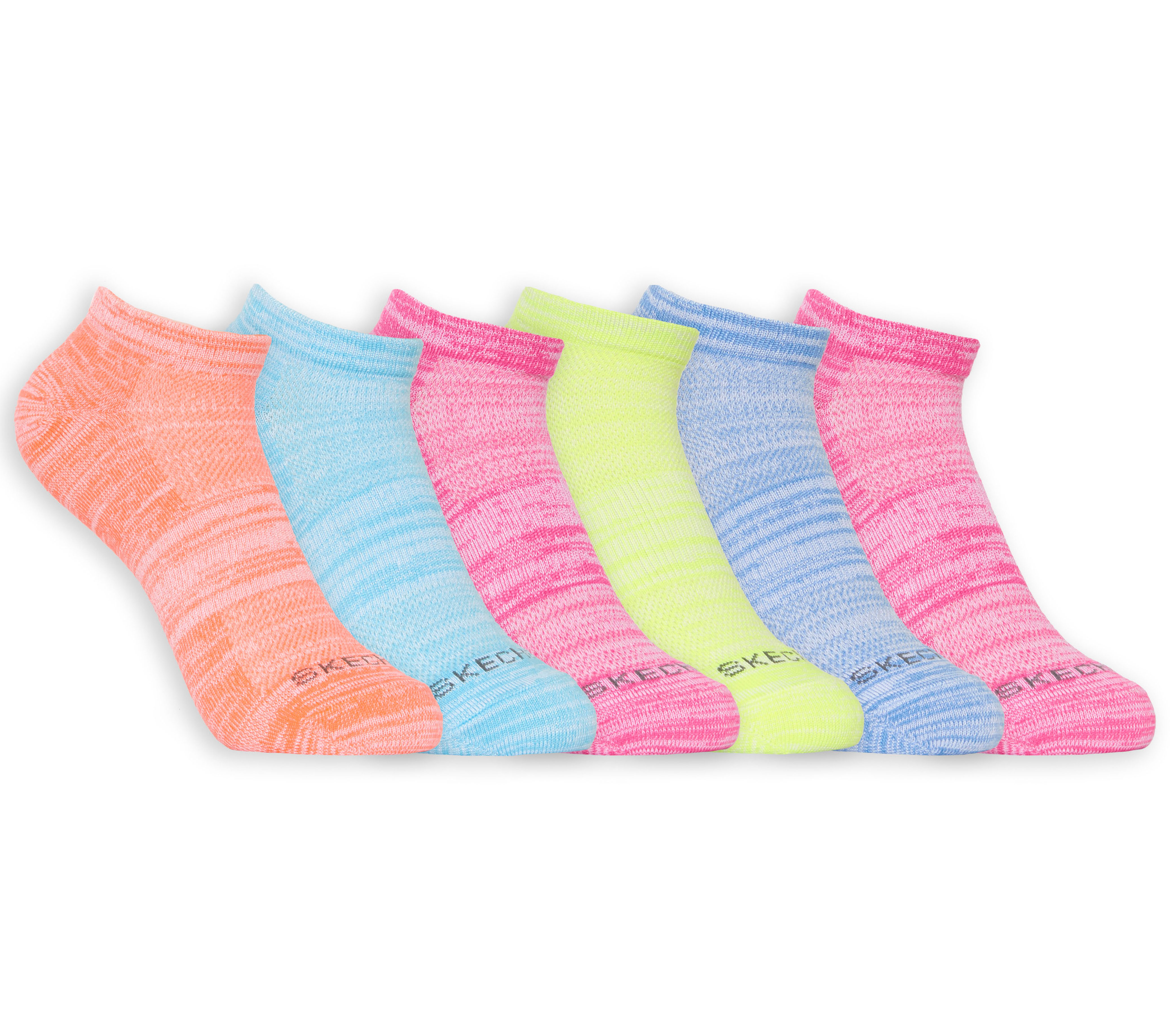 6 Pack Low Cut SKECHERS Sport Stripe Socks 