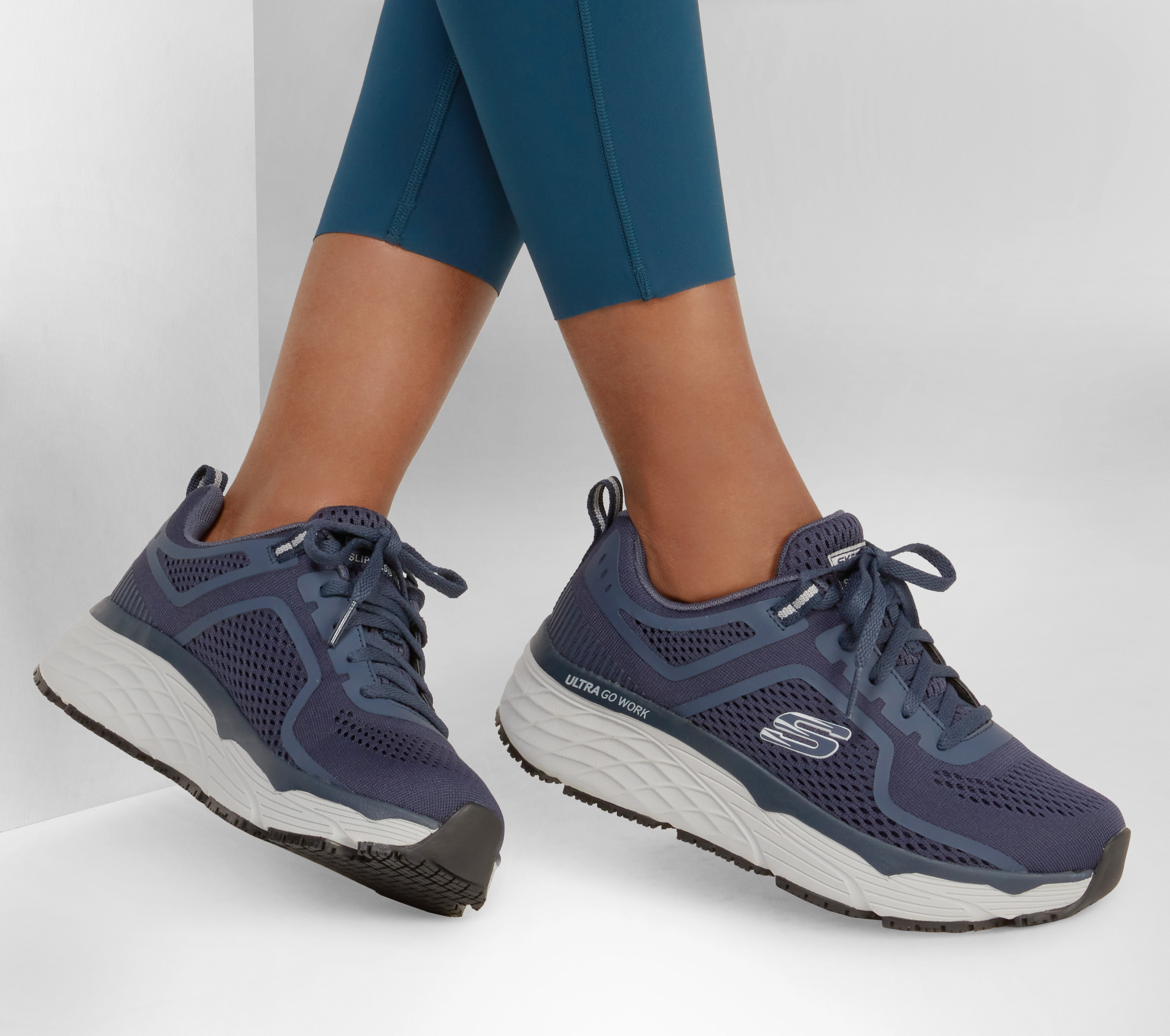 skechers relaxed fit memory foam trainers