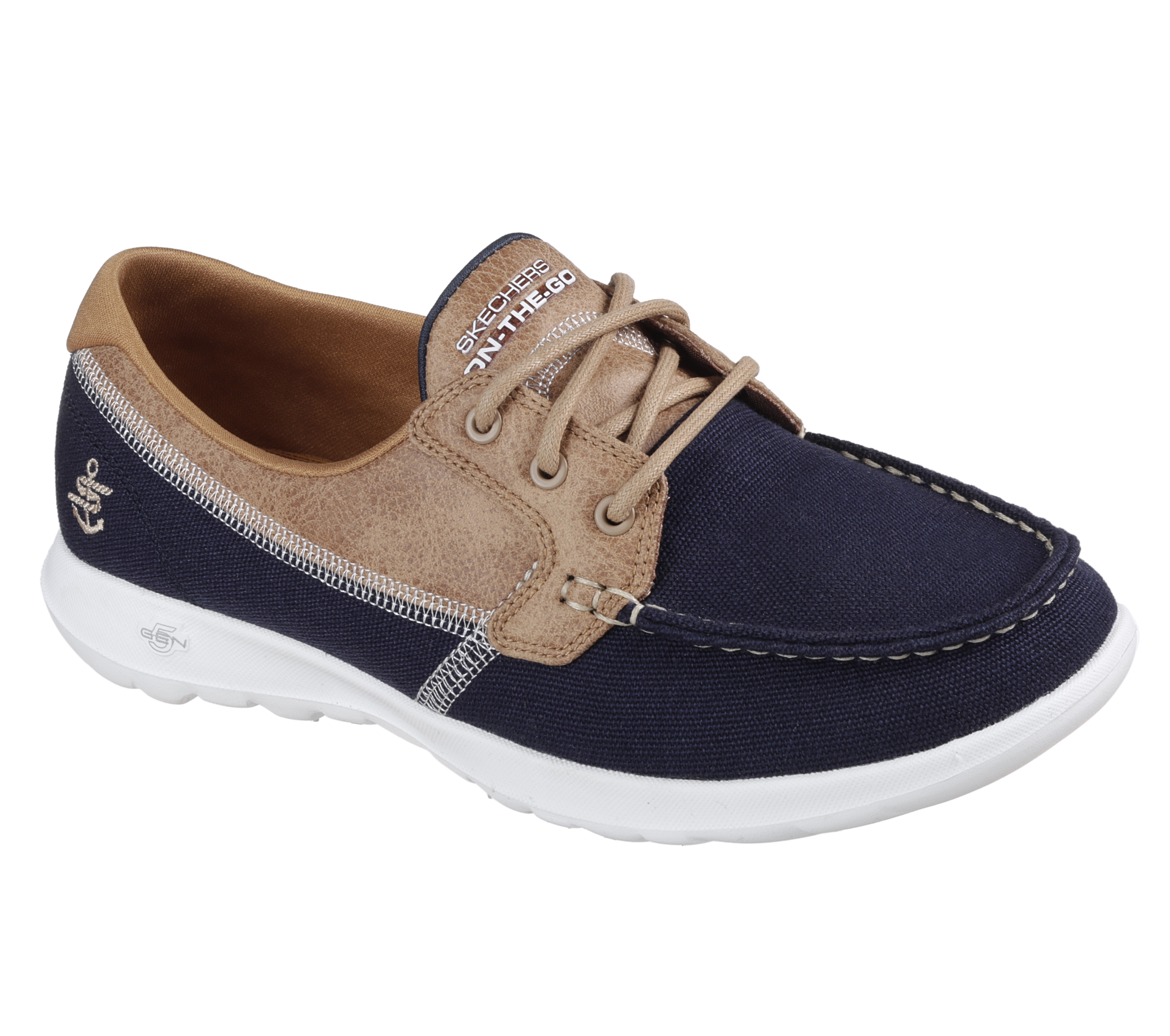women's skechers on the go voyage boat shoe natural