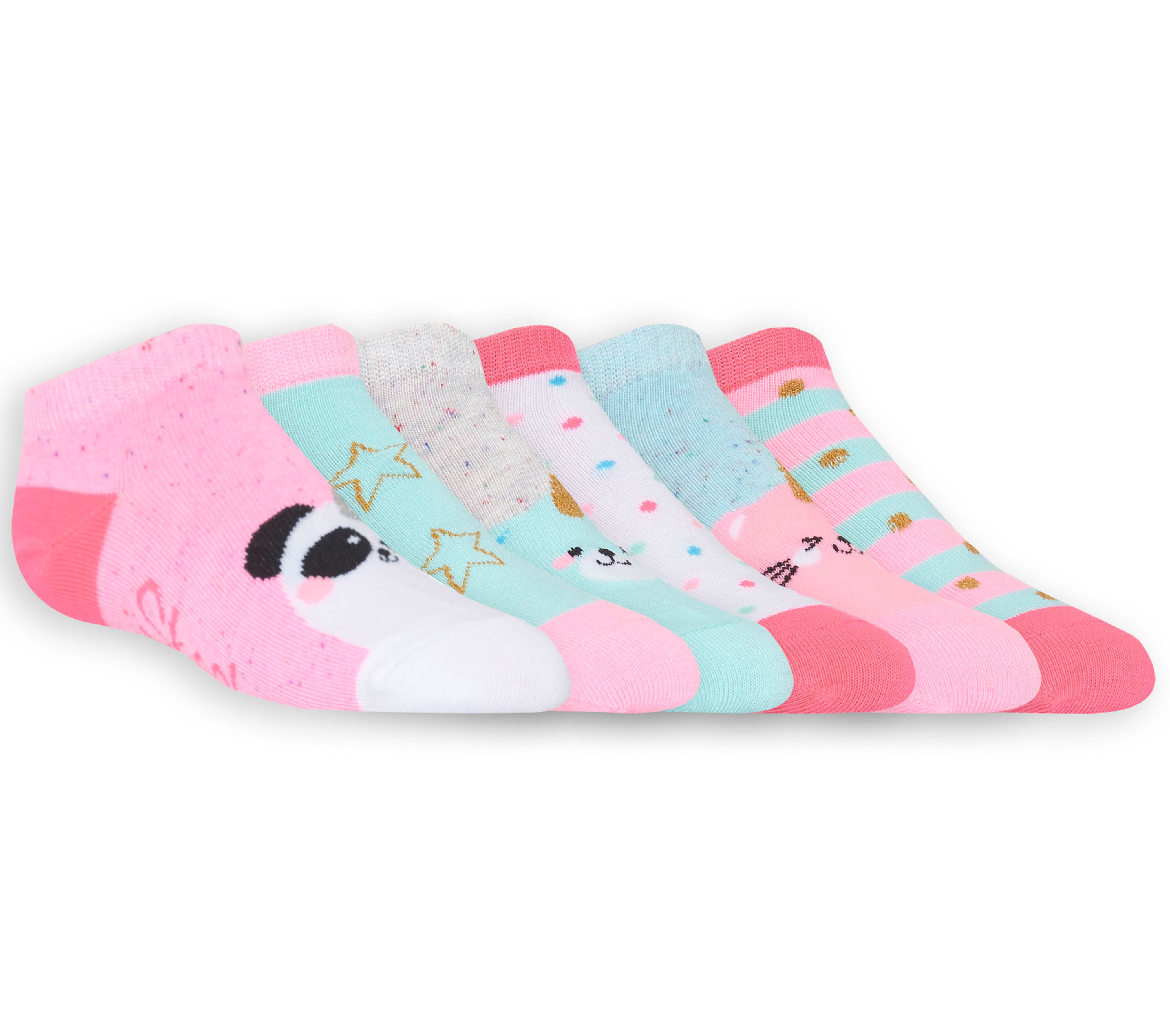 6 Pack Low Cut Cute Socks | SKECHERS
